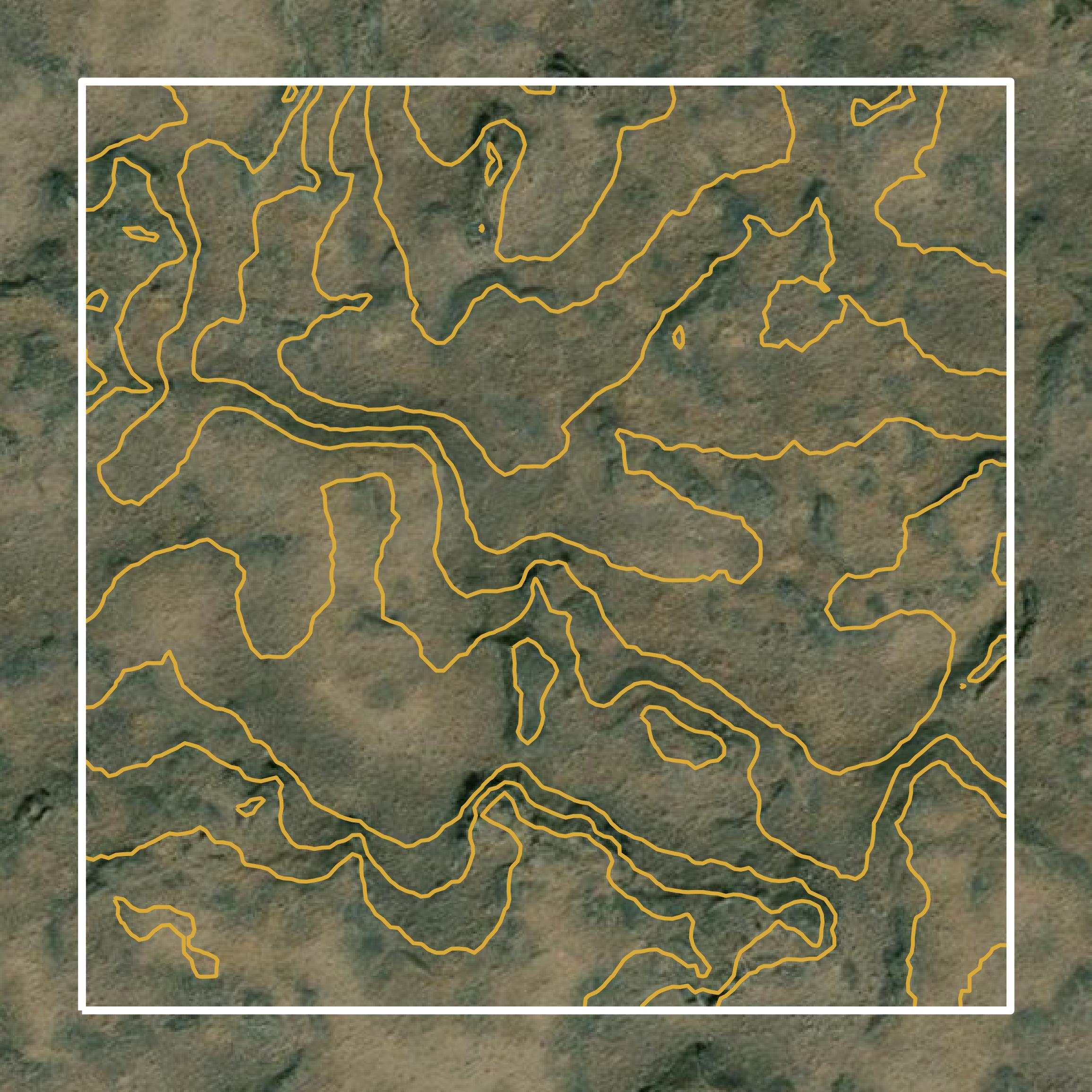 This image shows a contour map in Power County created using GIS data in Equator.