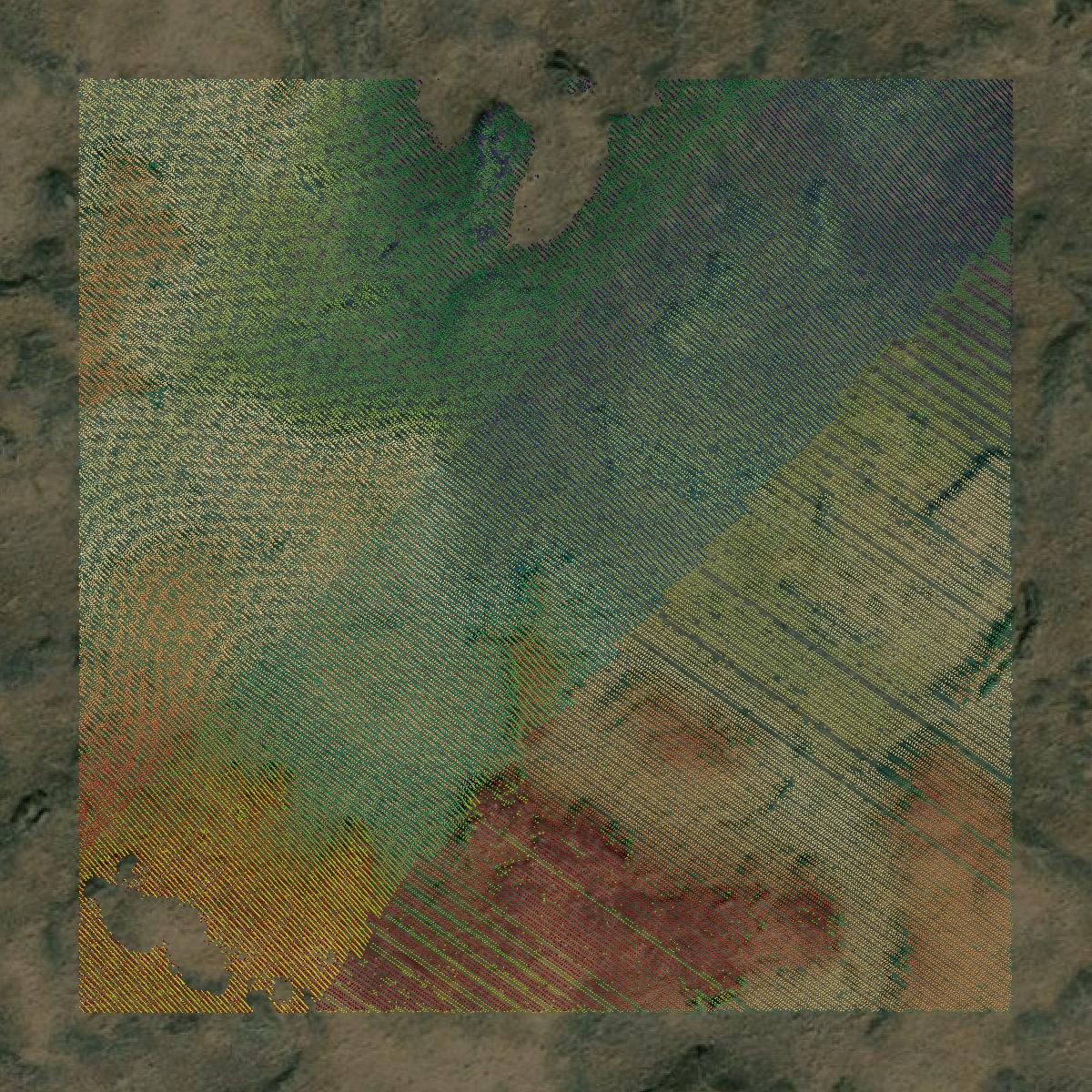 This image shows a LiDAR point cloud in Power County created using GIS data in Equator.