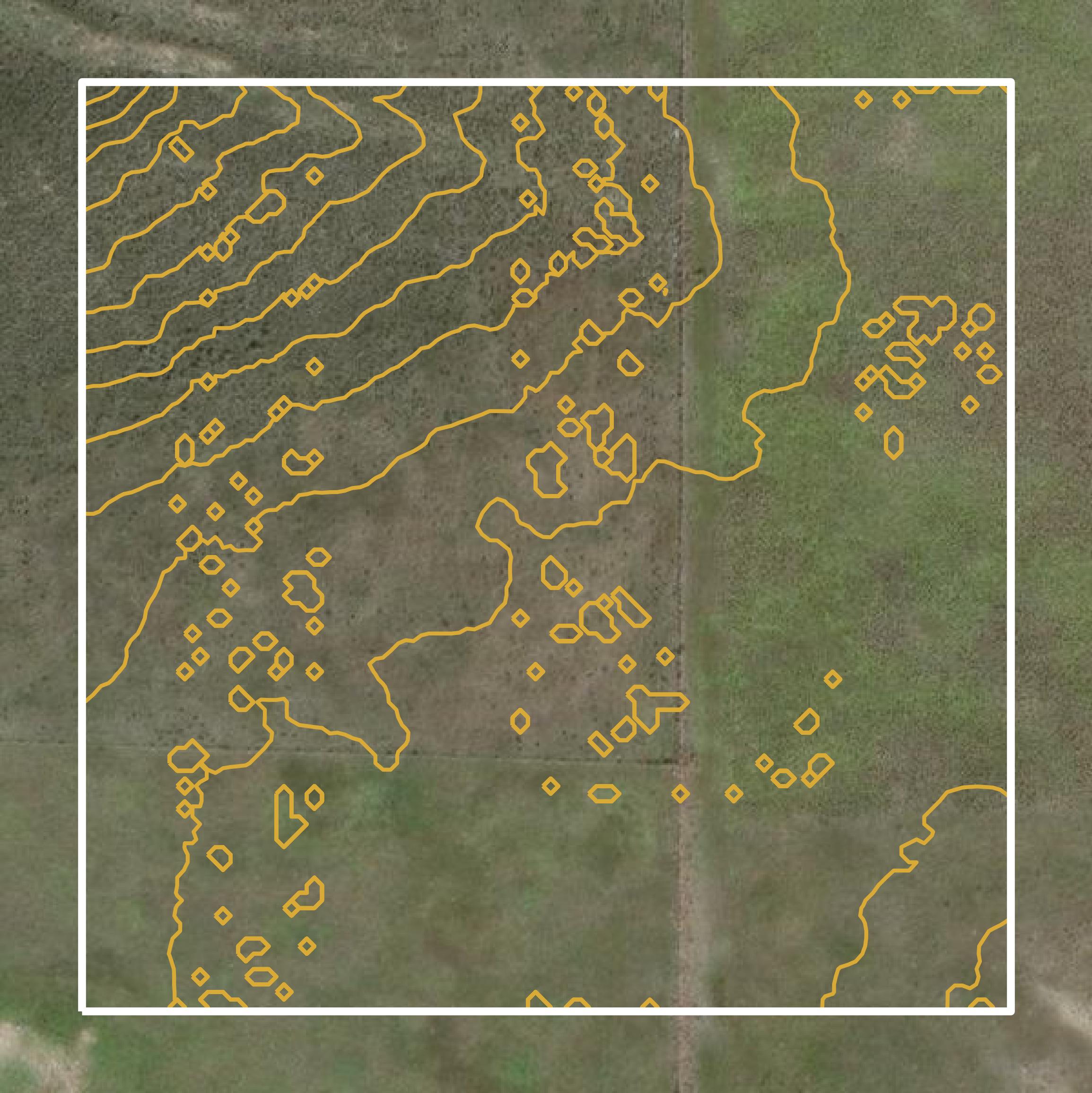 This image shows a contour map in Twin Falls County created using GIS data in Equator.