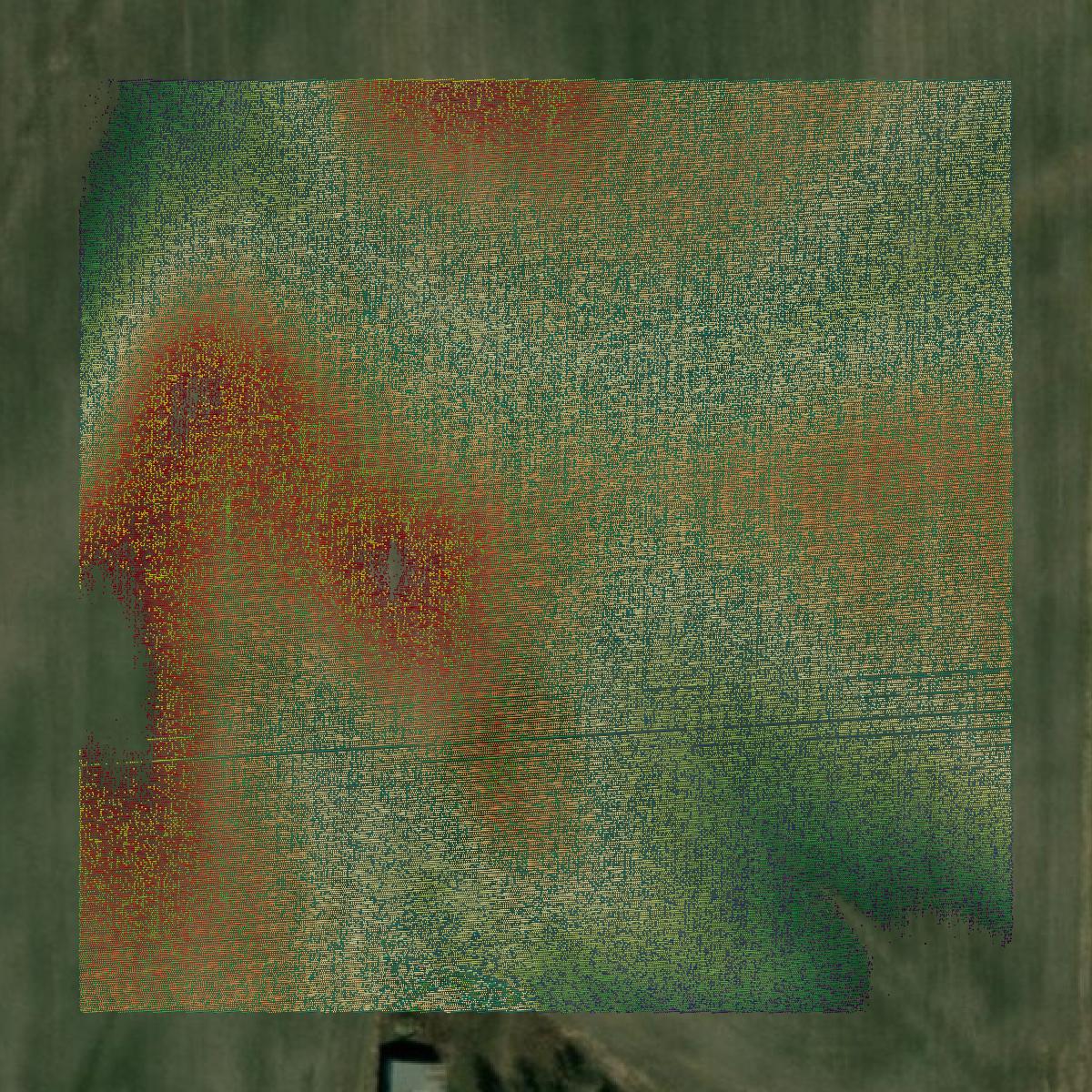 This image shows a LiDAR point cloud in Alexander County created using GIS data in Equator.