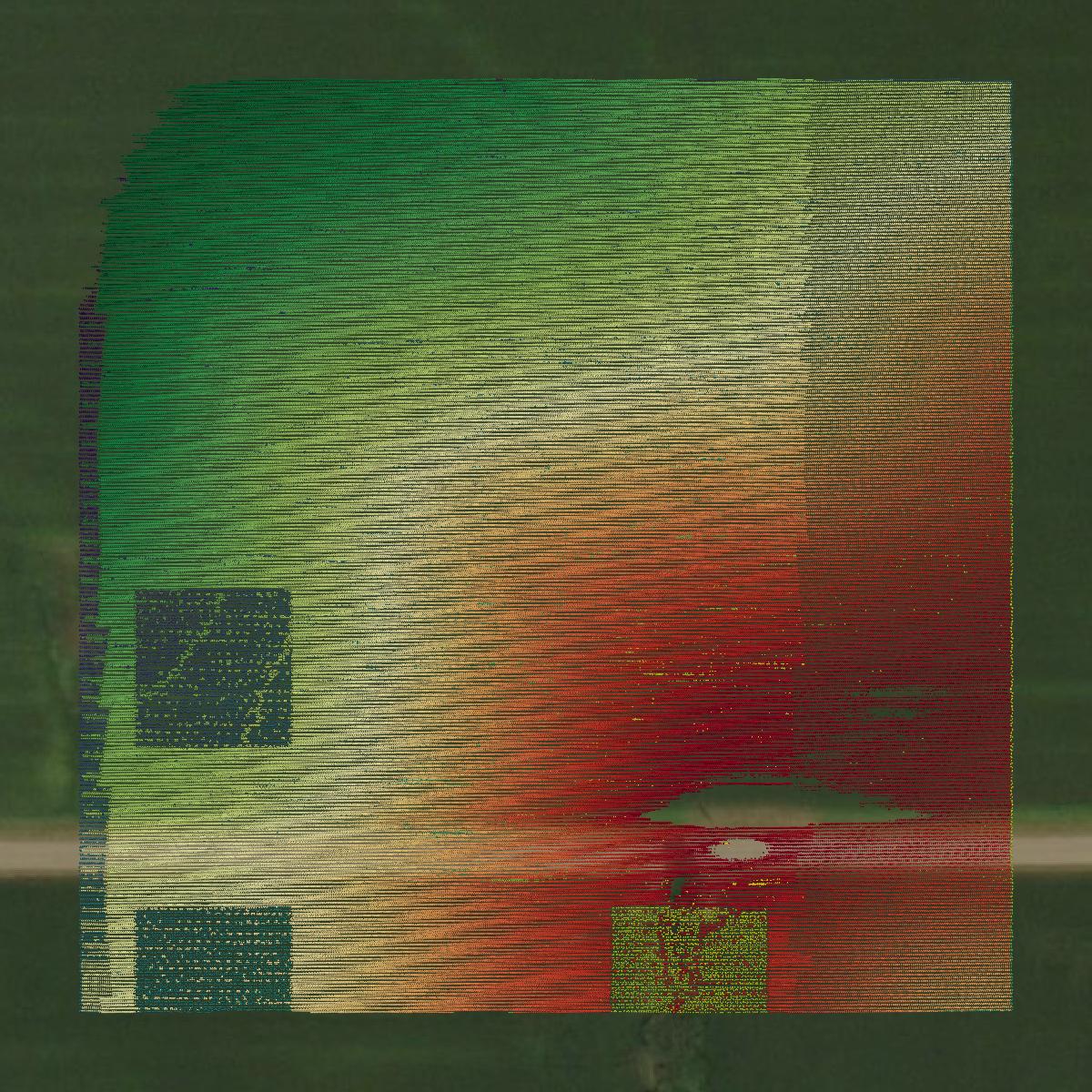 This image shows a LiDAR point cloud in Boone County created using GIS data in Equator.