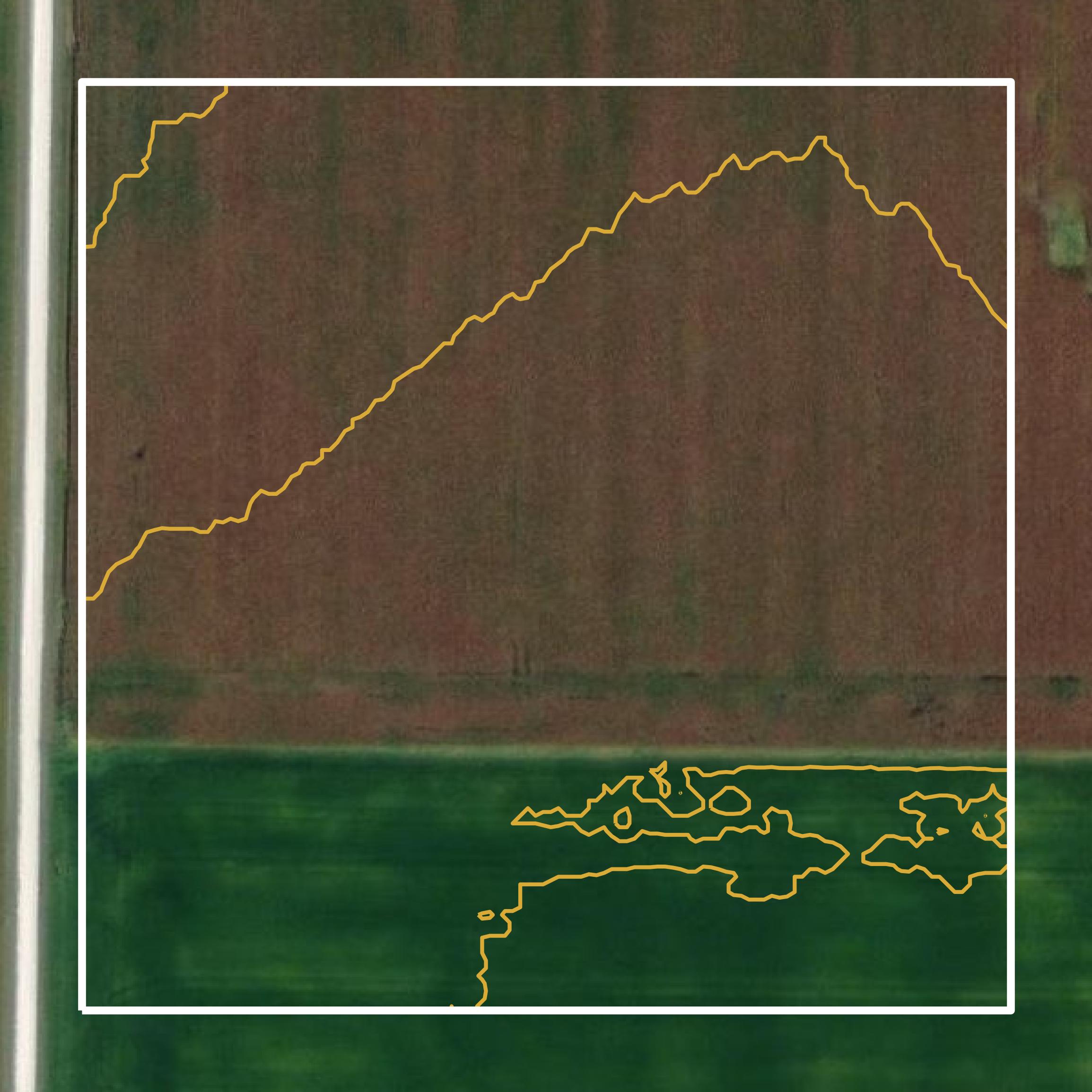 This image shows a contour map in Brown County created using GIS data in Equator.