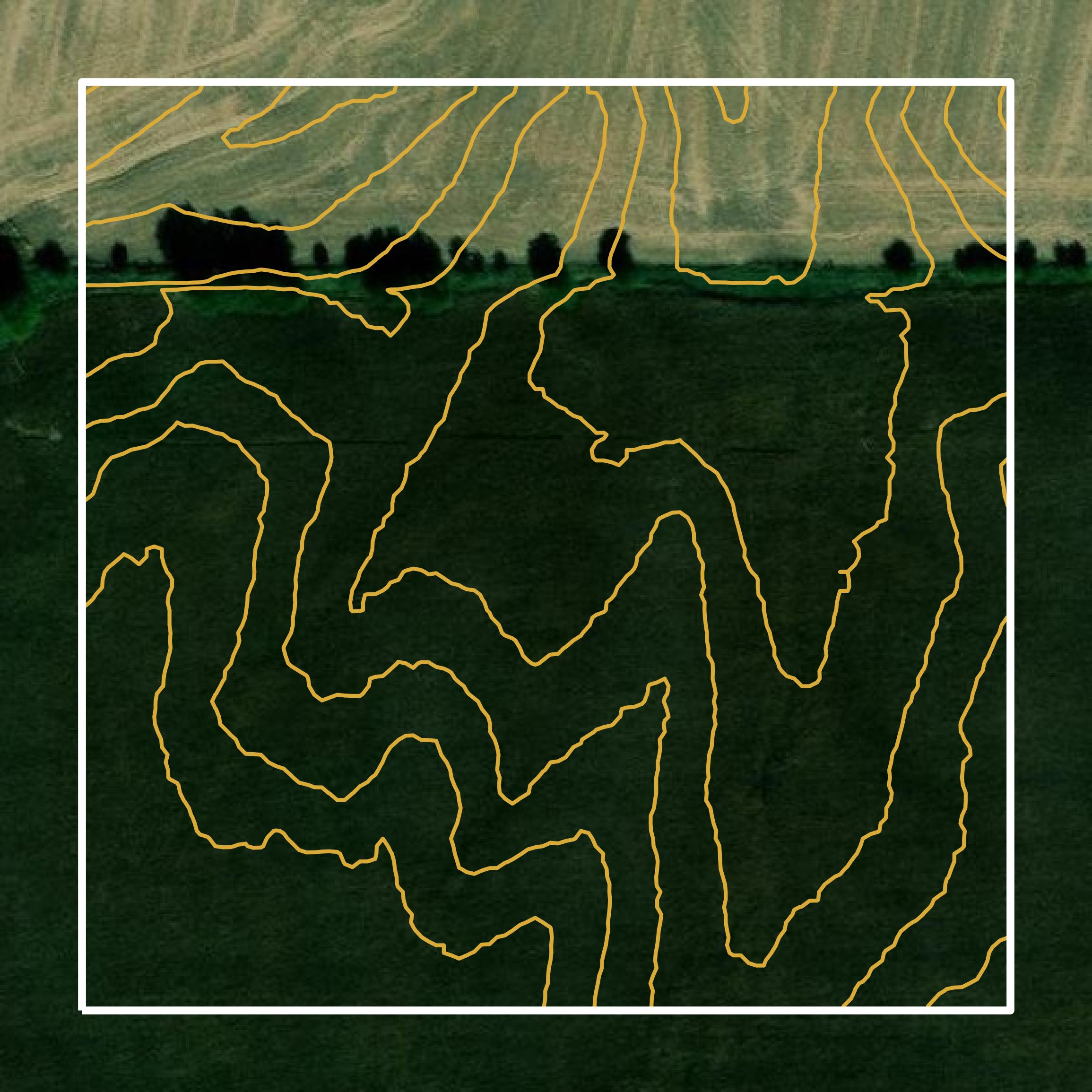 This image shows a contour map in Cass County created using GIS data in Equator.
