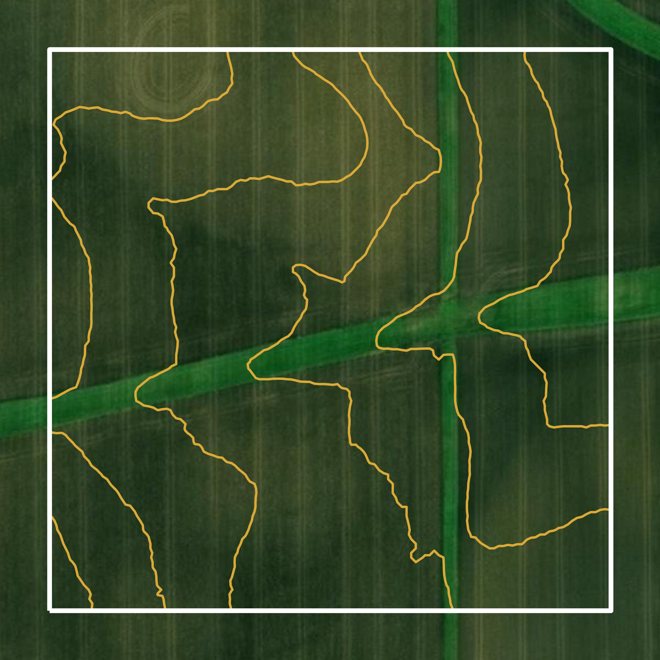 This image shows a contour map in Champaign County created using GIS data in Equator.