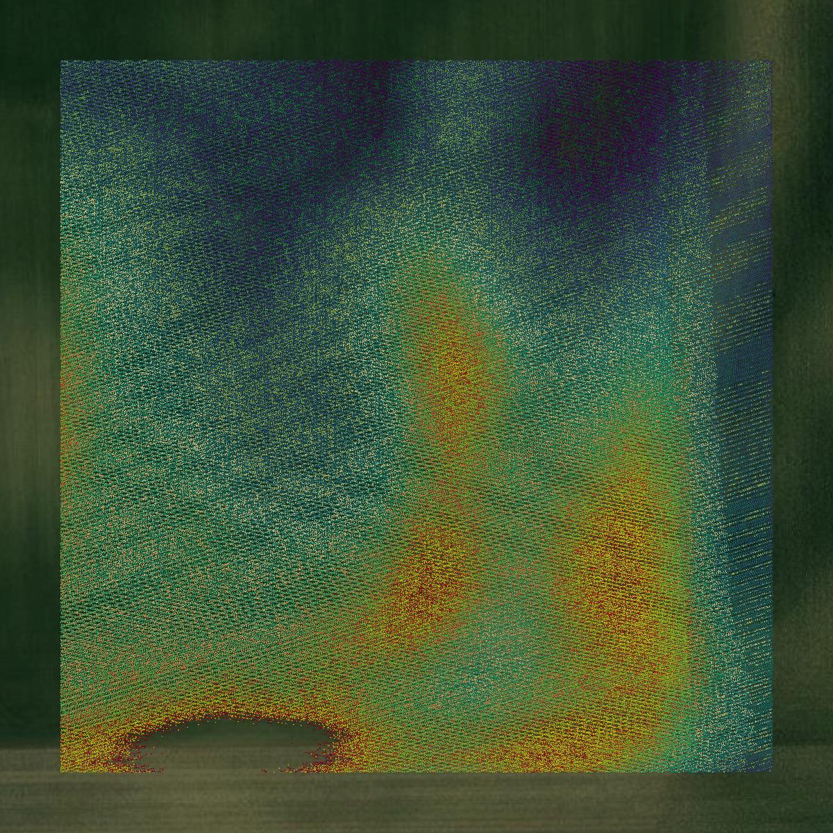 This image shows a LiDAR point cloud in Champaign County created using GIS data in Equator.