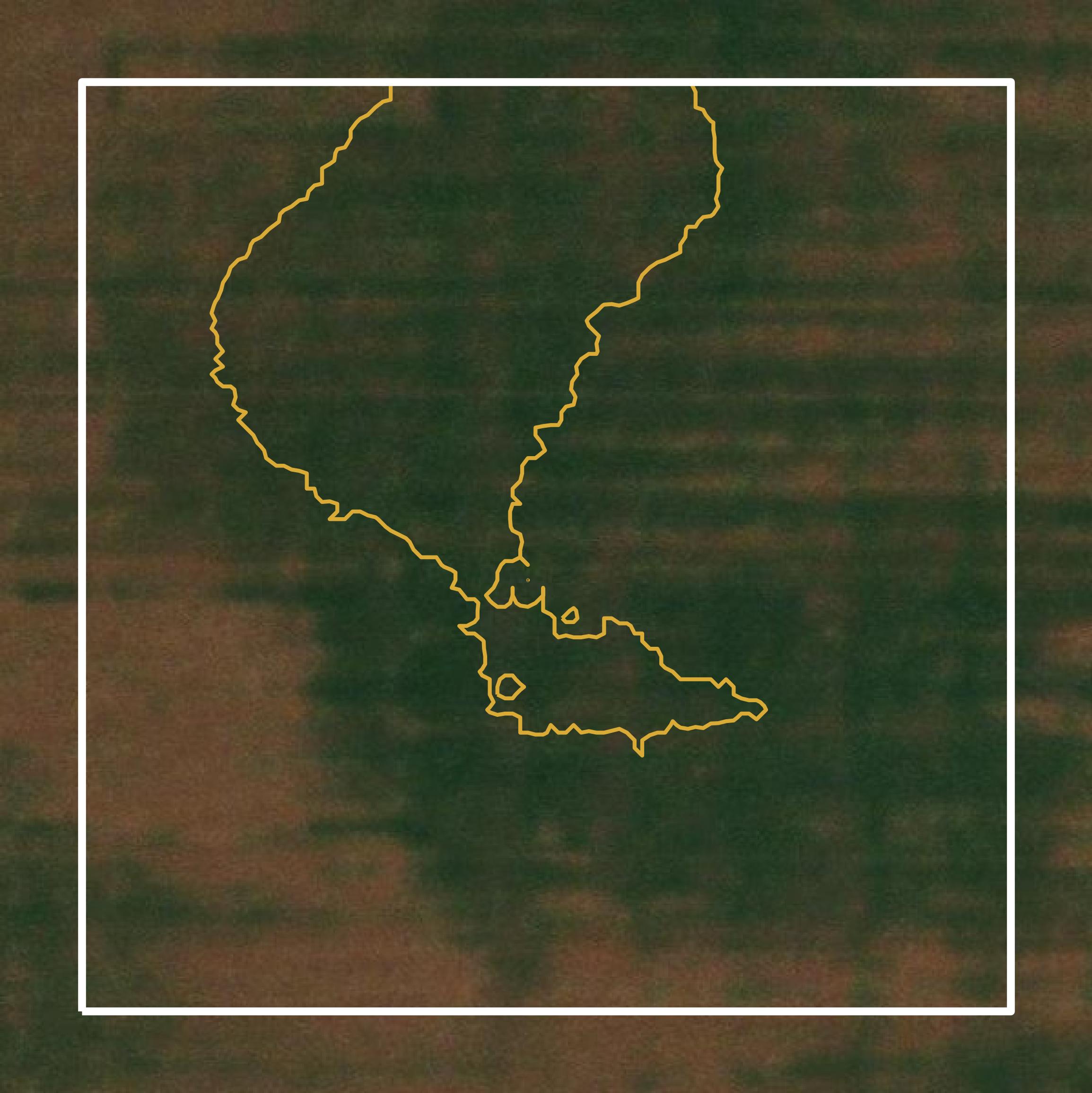 This image shows a contour map in Christian County created using GIS data in Equator.