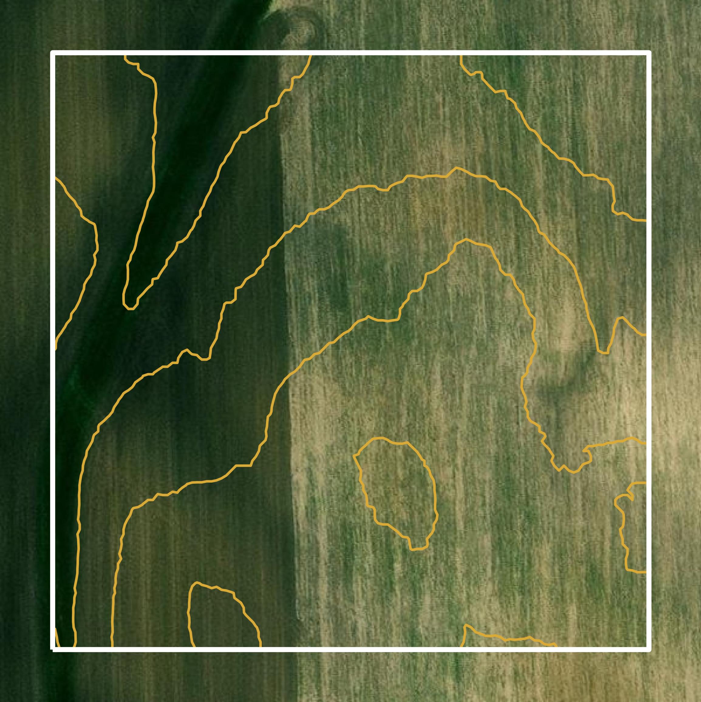This image shows a contour map in Clark County created using GIS data in Equator.