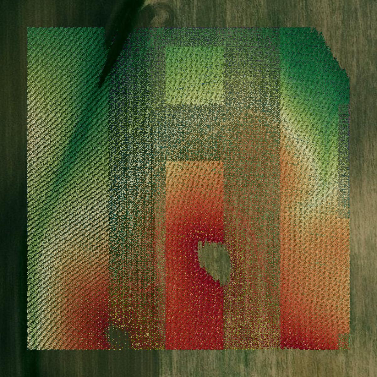 This image shows a LiDAR point cloud in Clark County created using GIS data in Equator.