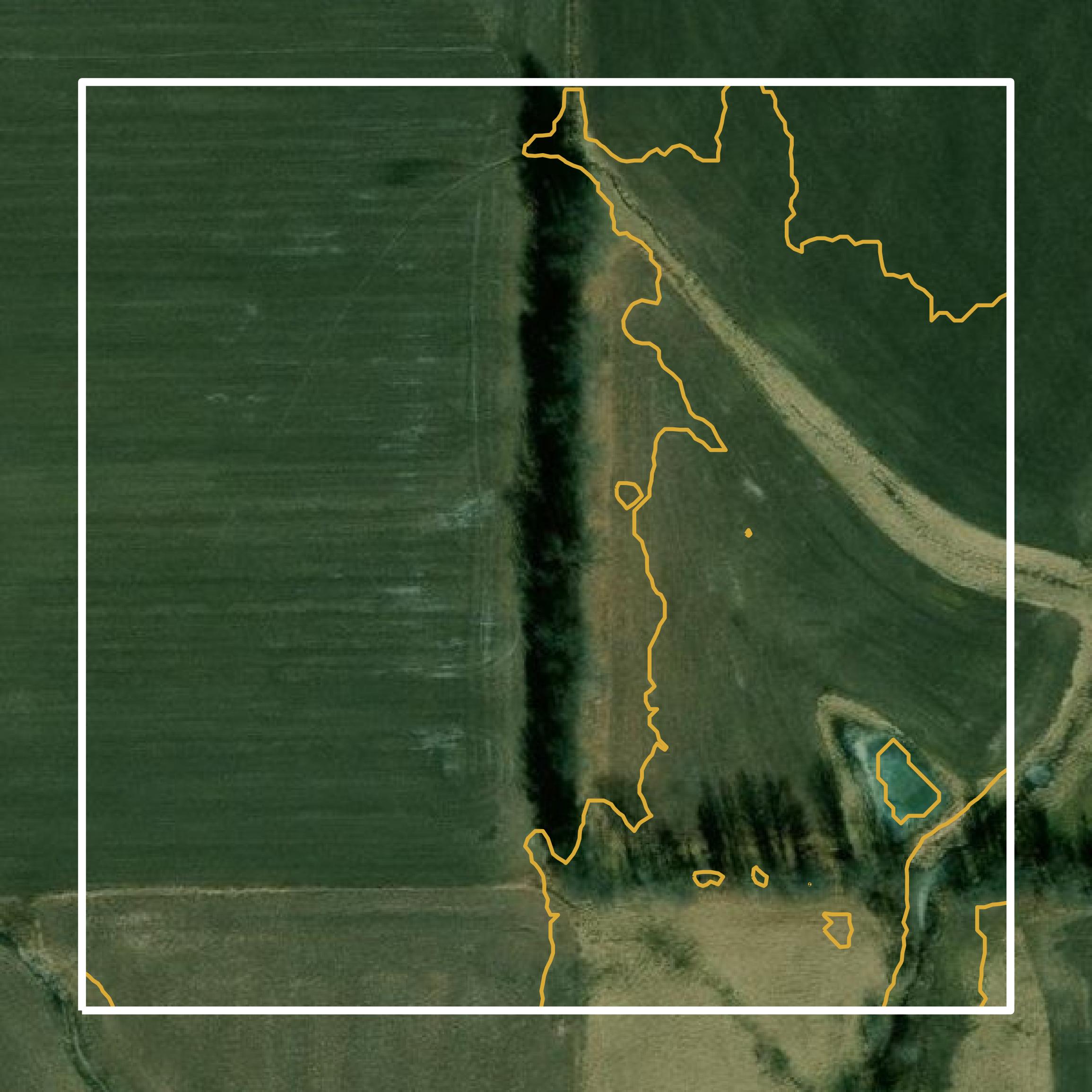 This image shows a contour map in Clay County created using GIS data in Equator.