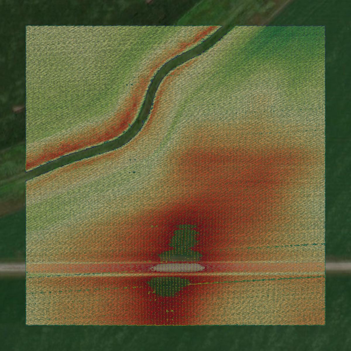 This image shows a LiDAR point cloud in Coles County created using GIS data in Equator.