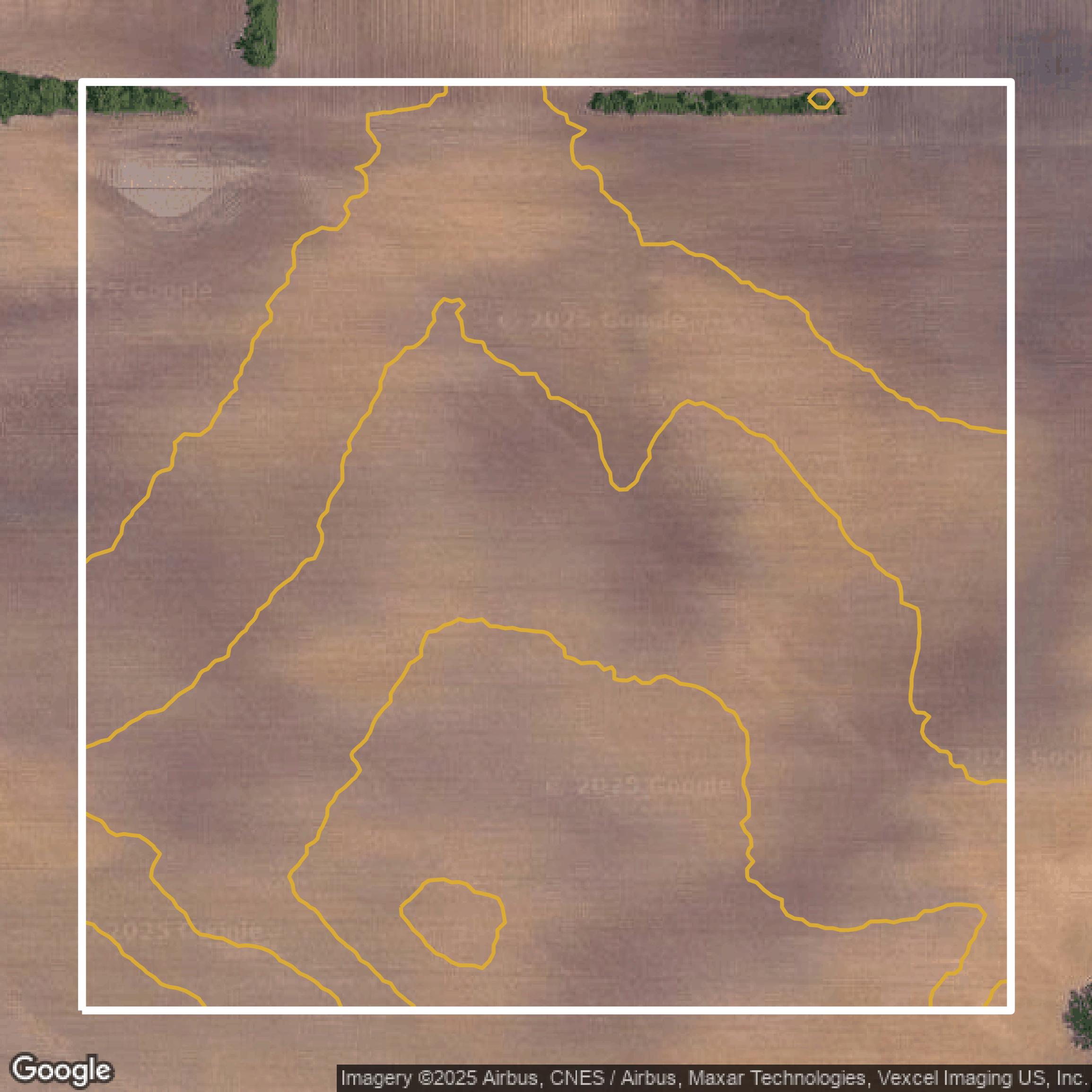 This image shows a contour map in Cook County created using GIS data in Equator.