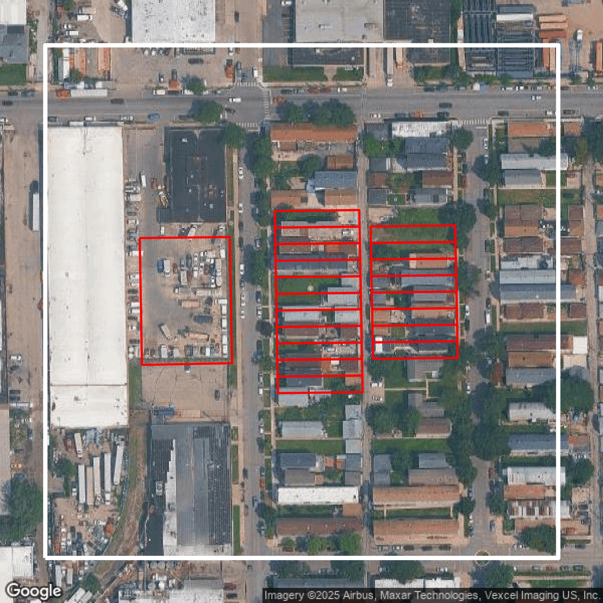 This image shows parcel data in Cook County created using GIS data in Equator.