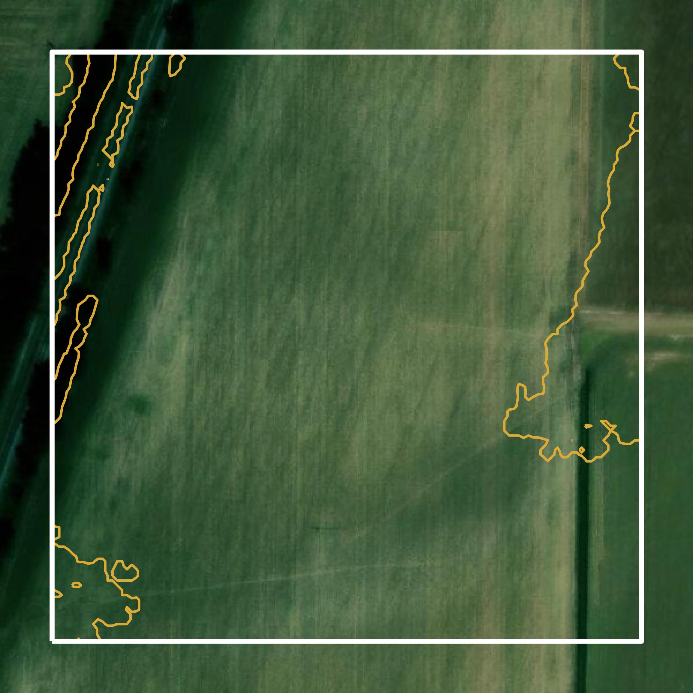 This image shows a contour map in Cumberland County created using GIS data in Equator.