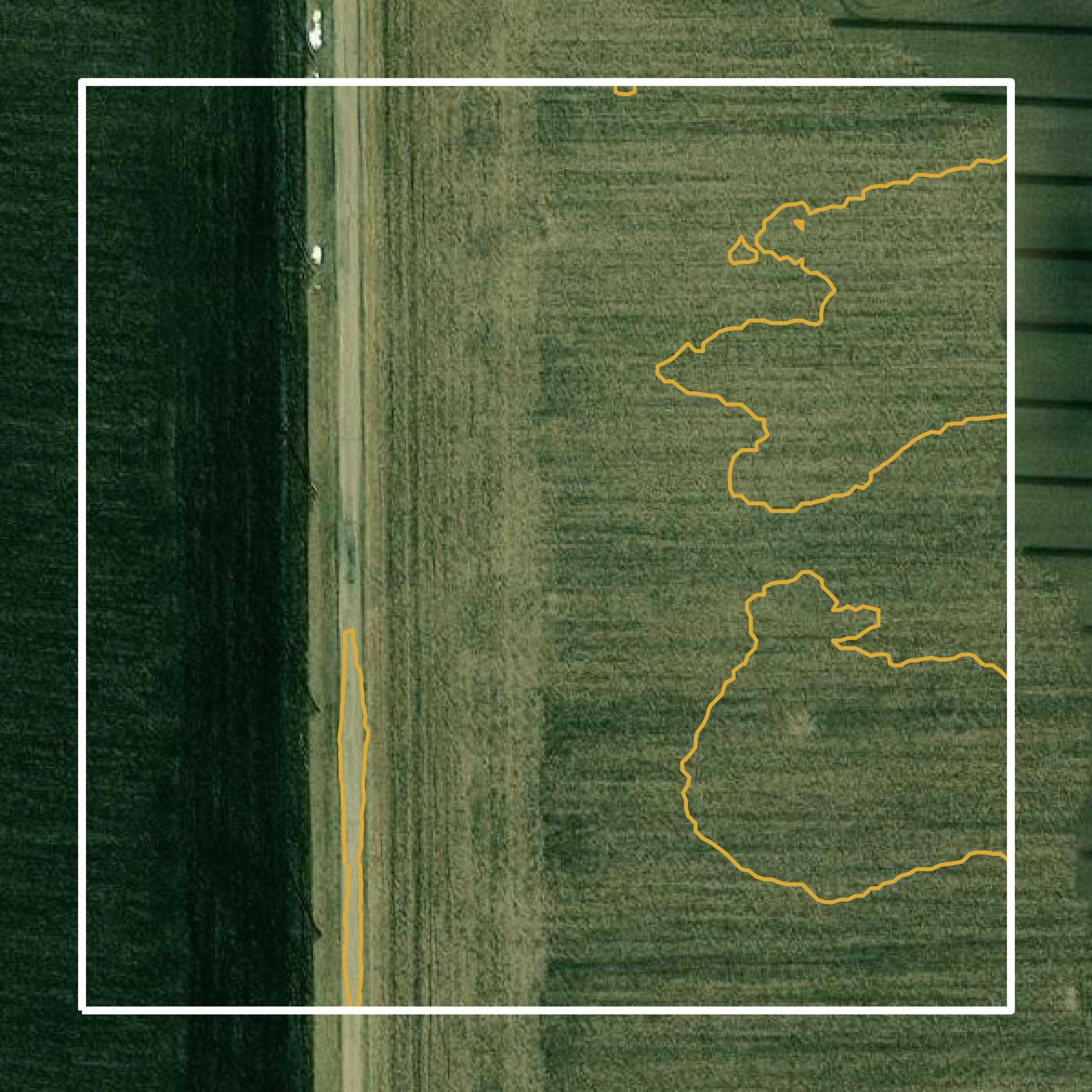 This image shows a contour map in DeKalb County created using GIS data in Equator.