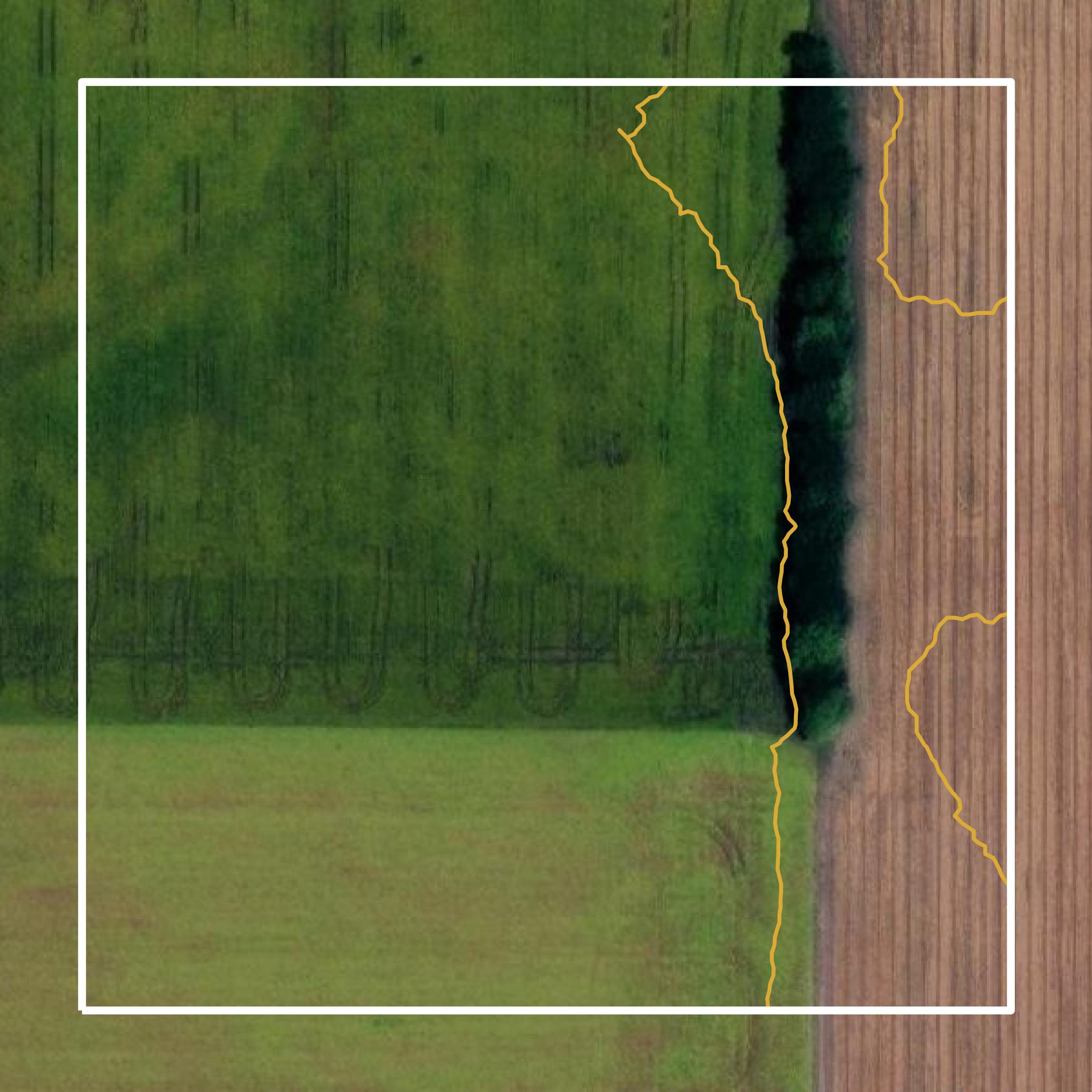 This image shows a contour map in De Witt County created using GIS data in Equator.