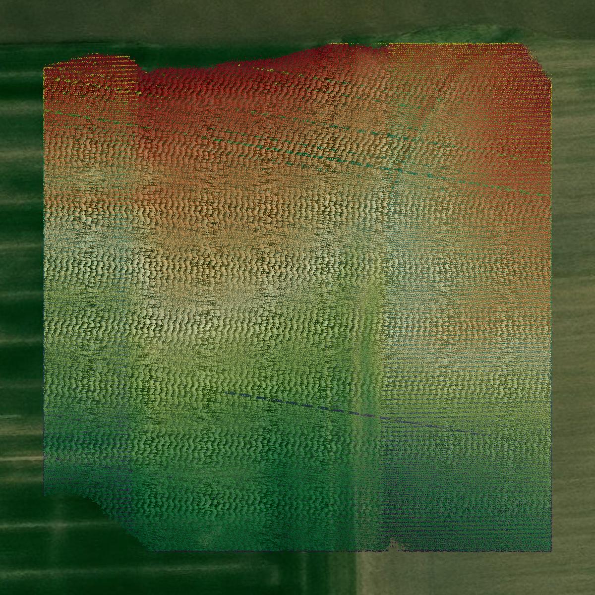 This image shows a LiDAR point cloud in Douglas County created using GIS data in Equator.