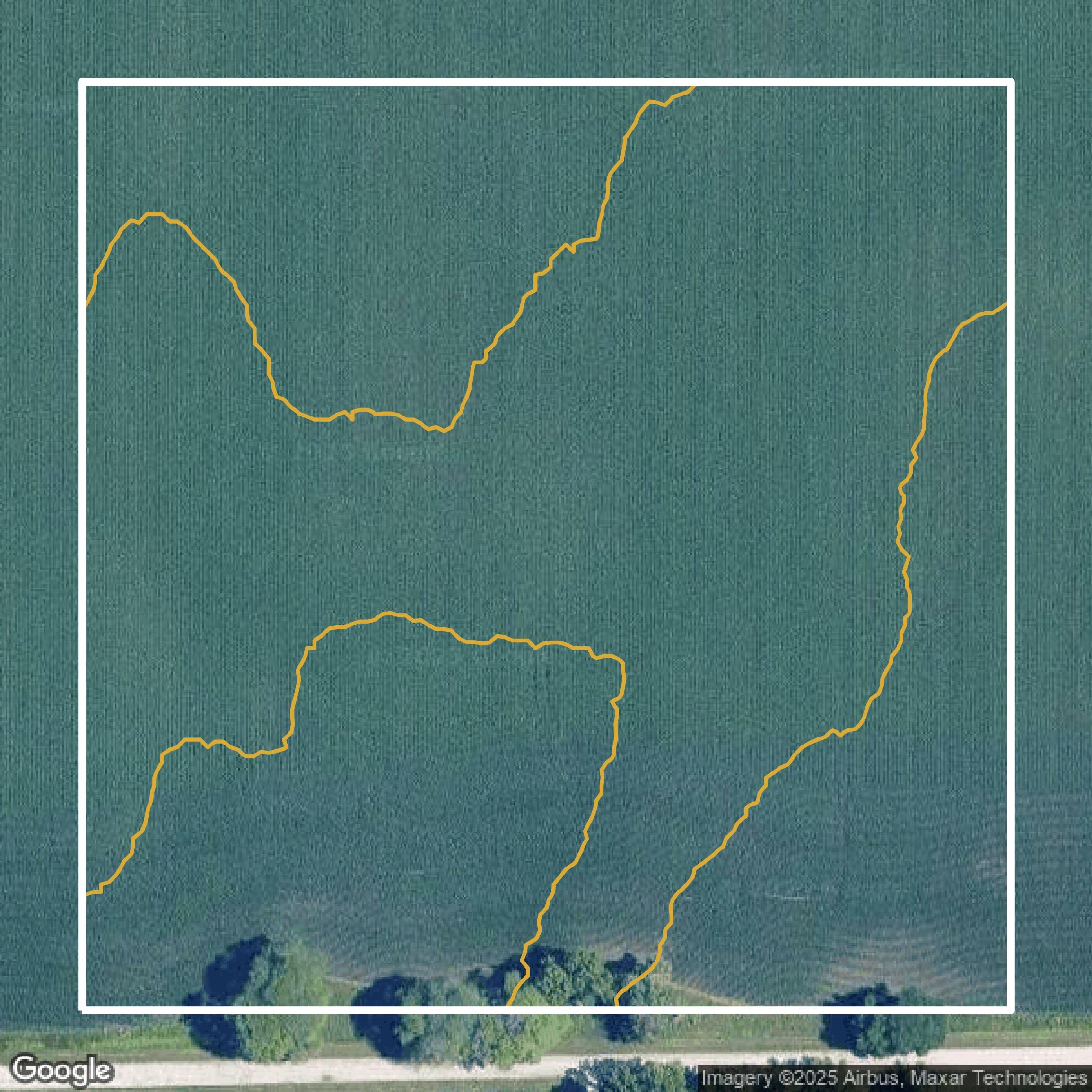 This image shows a contour map in DuPage County created using GIS data in Equator.