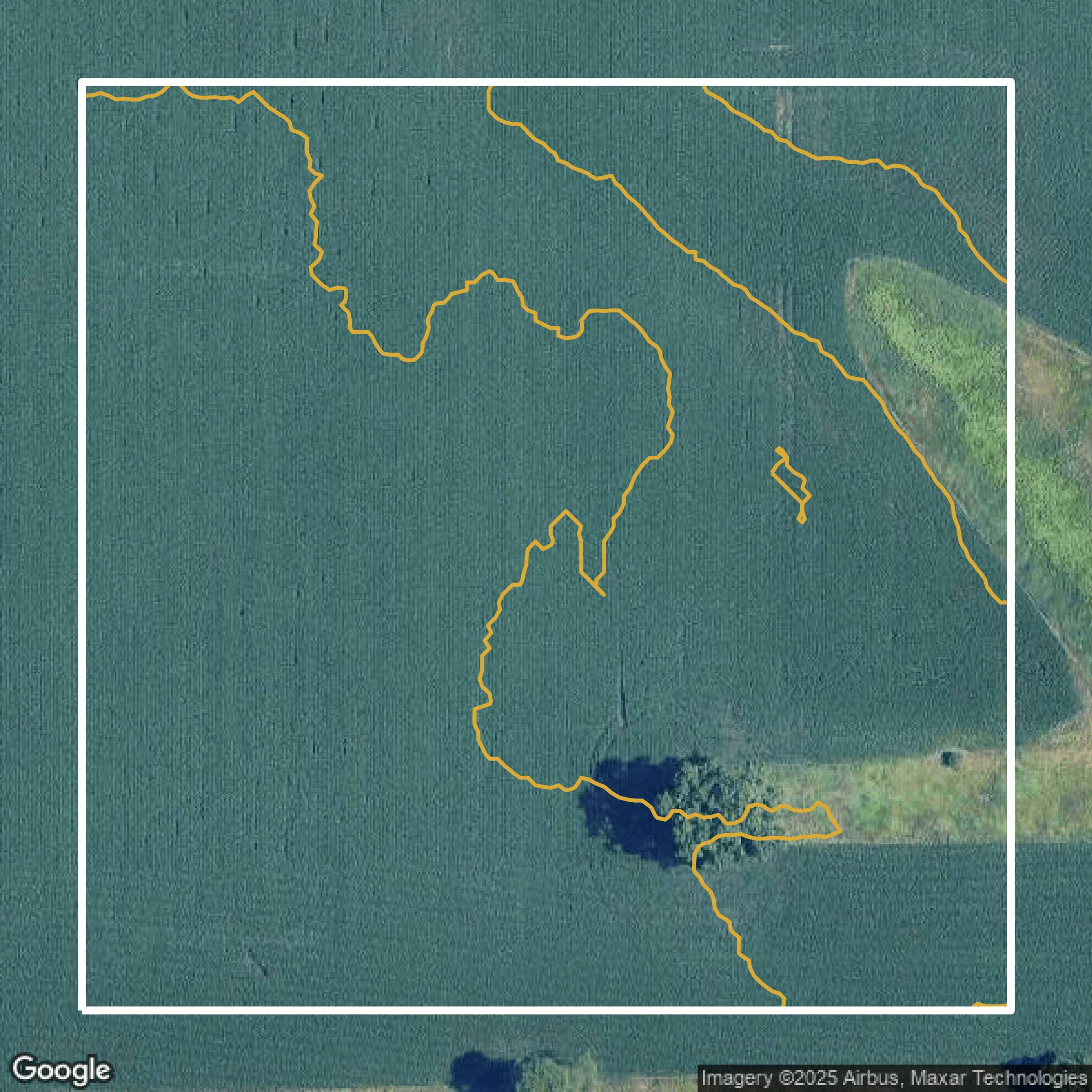 This image shows a contour map in DuPage County created using GIS data in Equator.