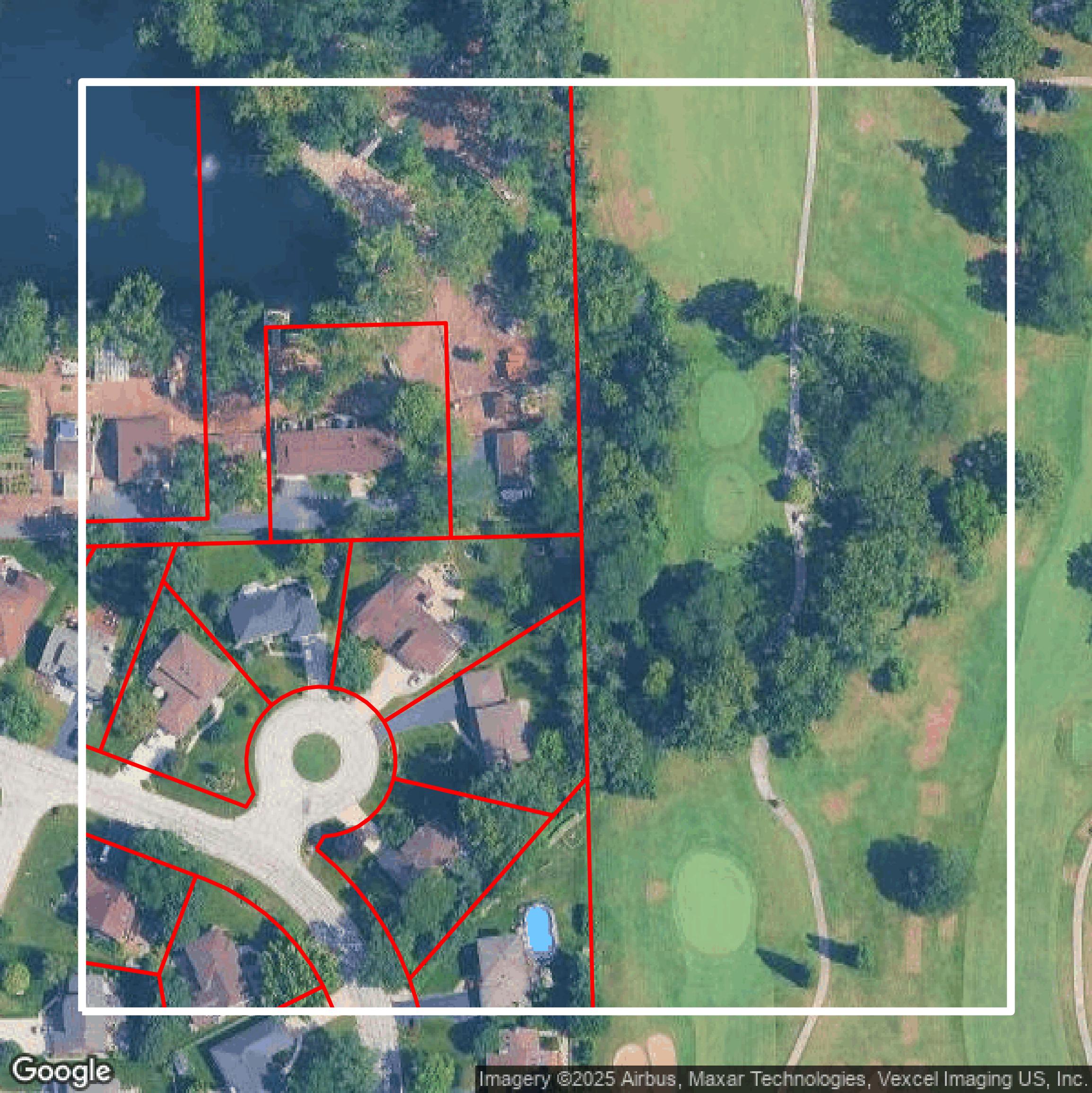 This image shows parcel data in DuPage County created using GIS data in Equator.