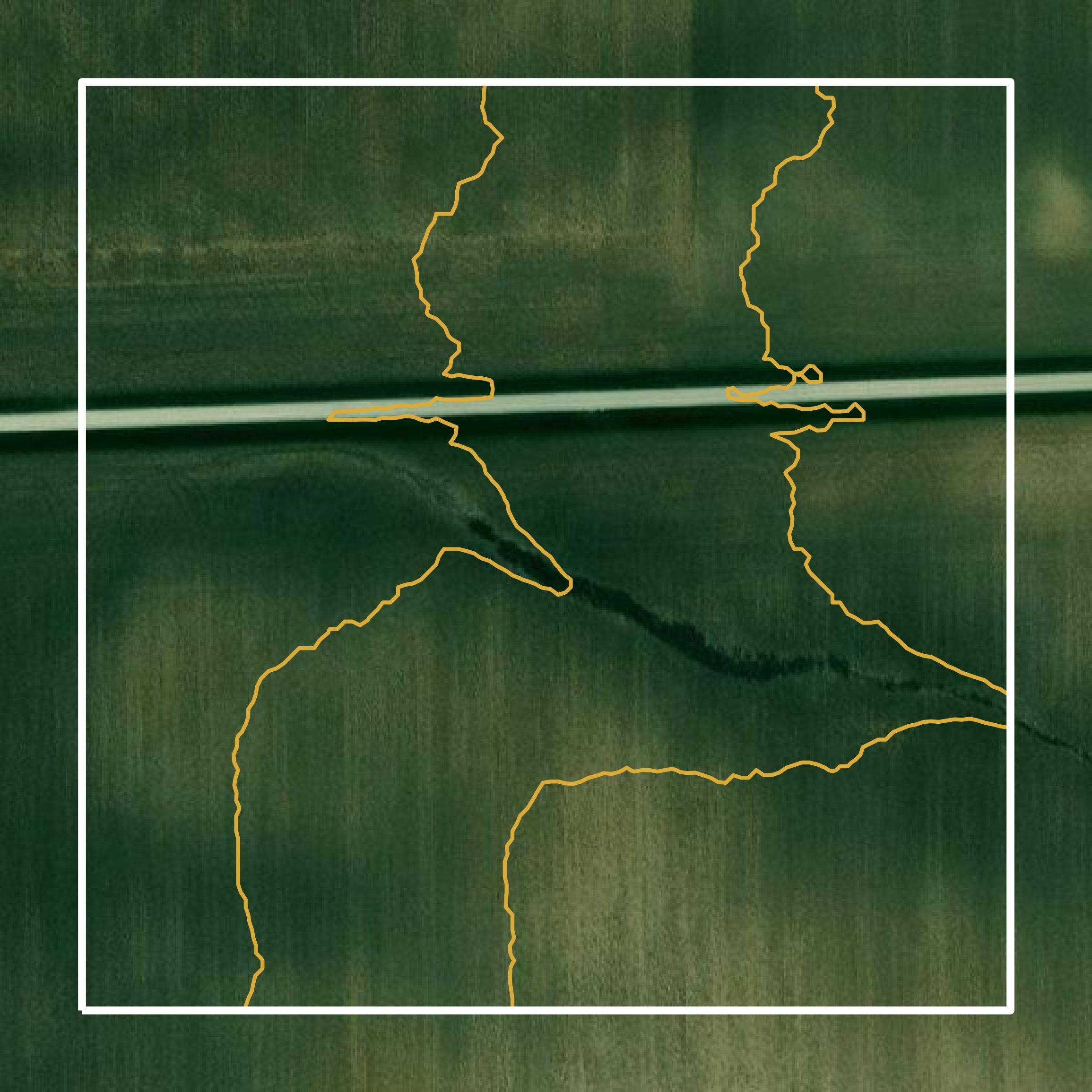 This image shows a contour map in Edgar County created using GIS data in Equator.