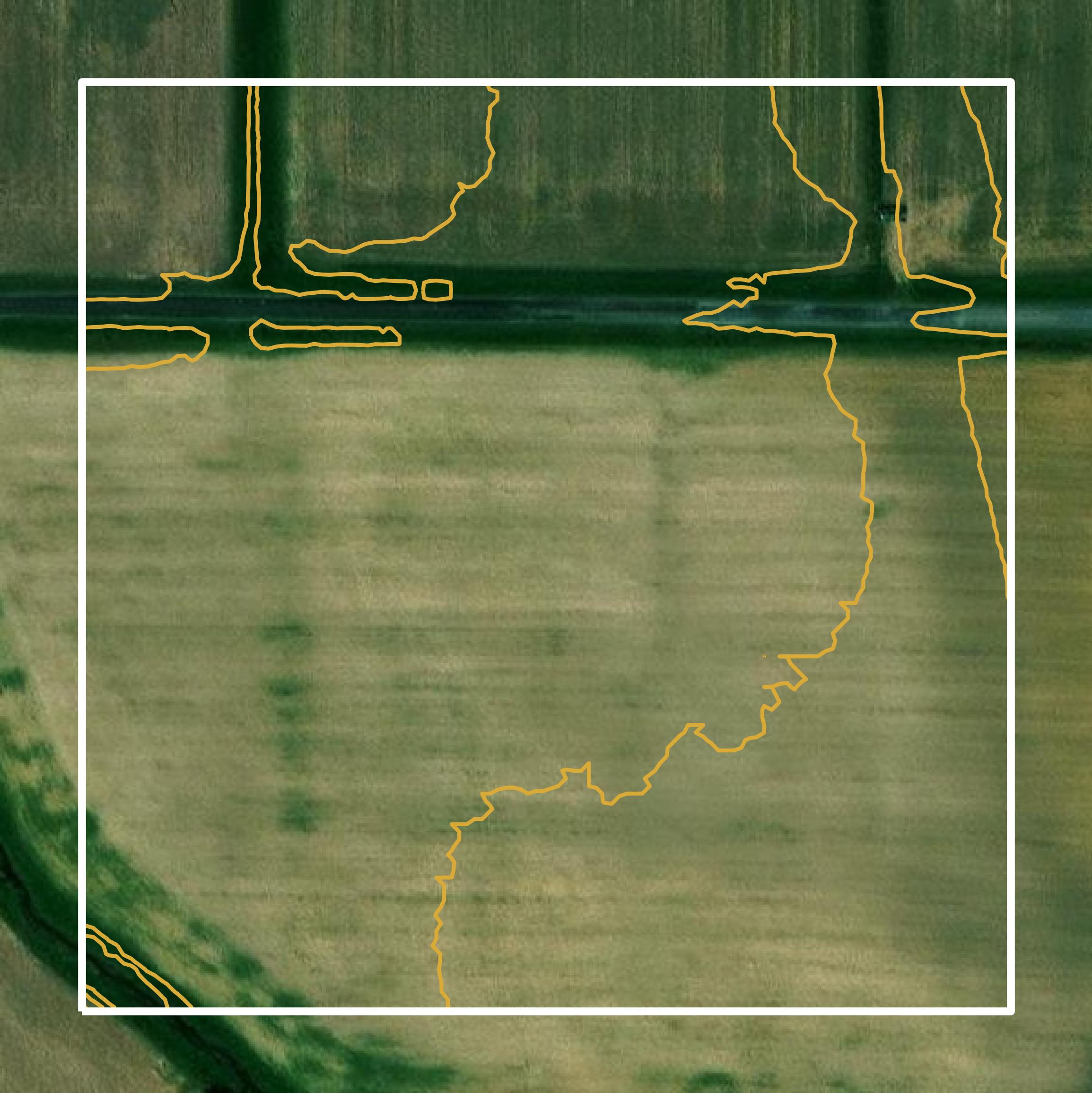 This image shows a contour map in Edwards County created using GIS data in Equator.