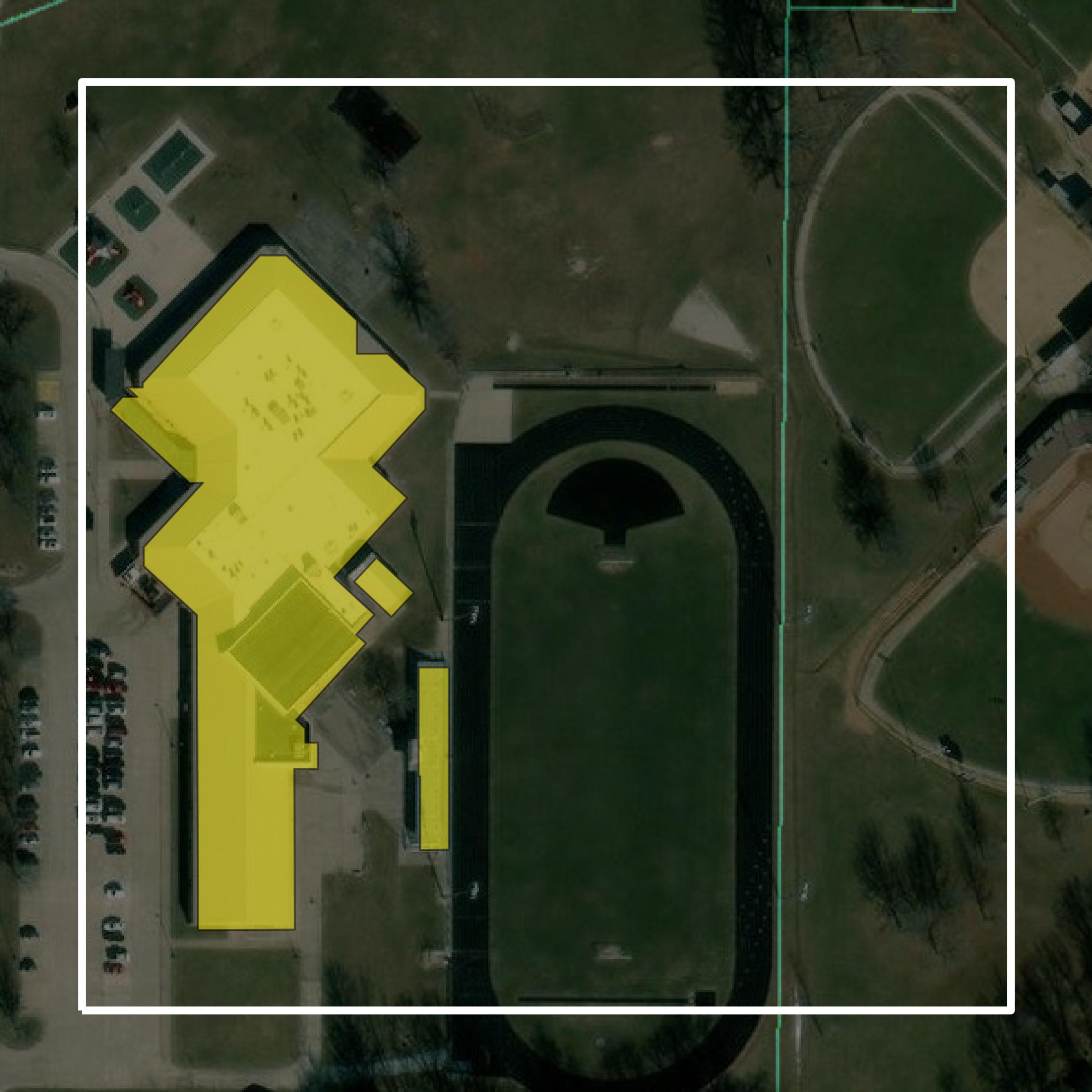 This image shows parcel and building data in Effingham County created using GIS data in Equator.