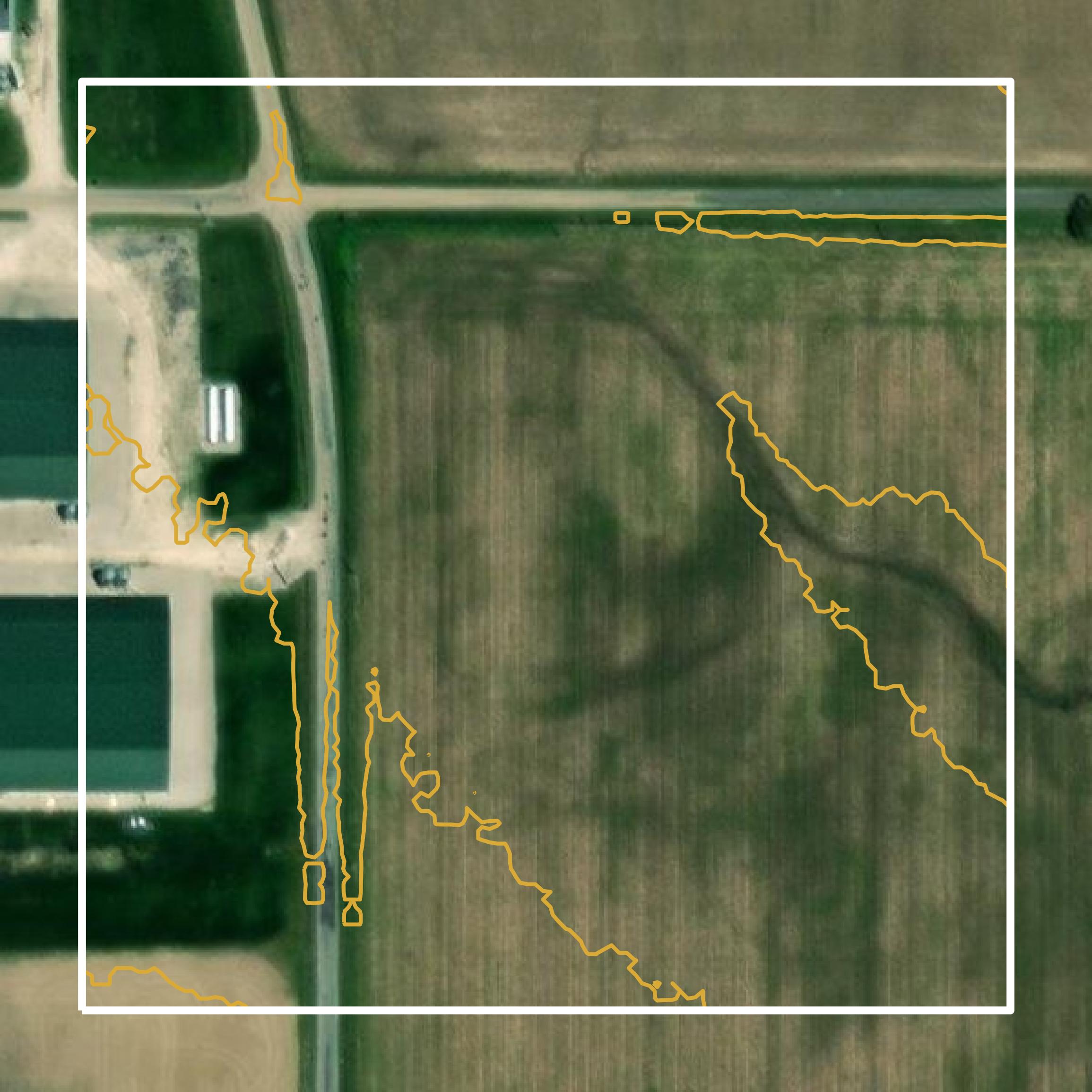 This image shows a contour map in Fayette County created using GIS data in Equator.