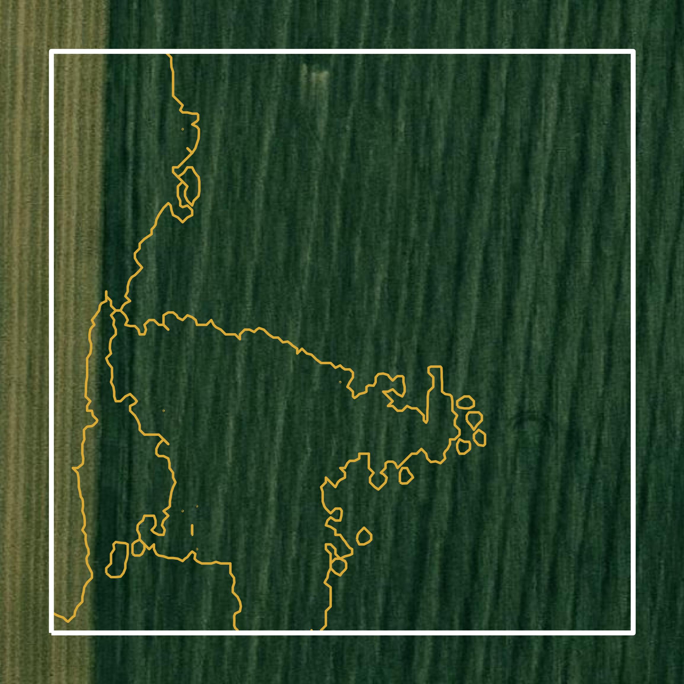 This image shows a contour map in Fulton County created using GIS data in Equator.