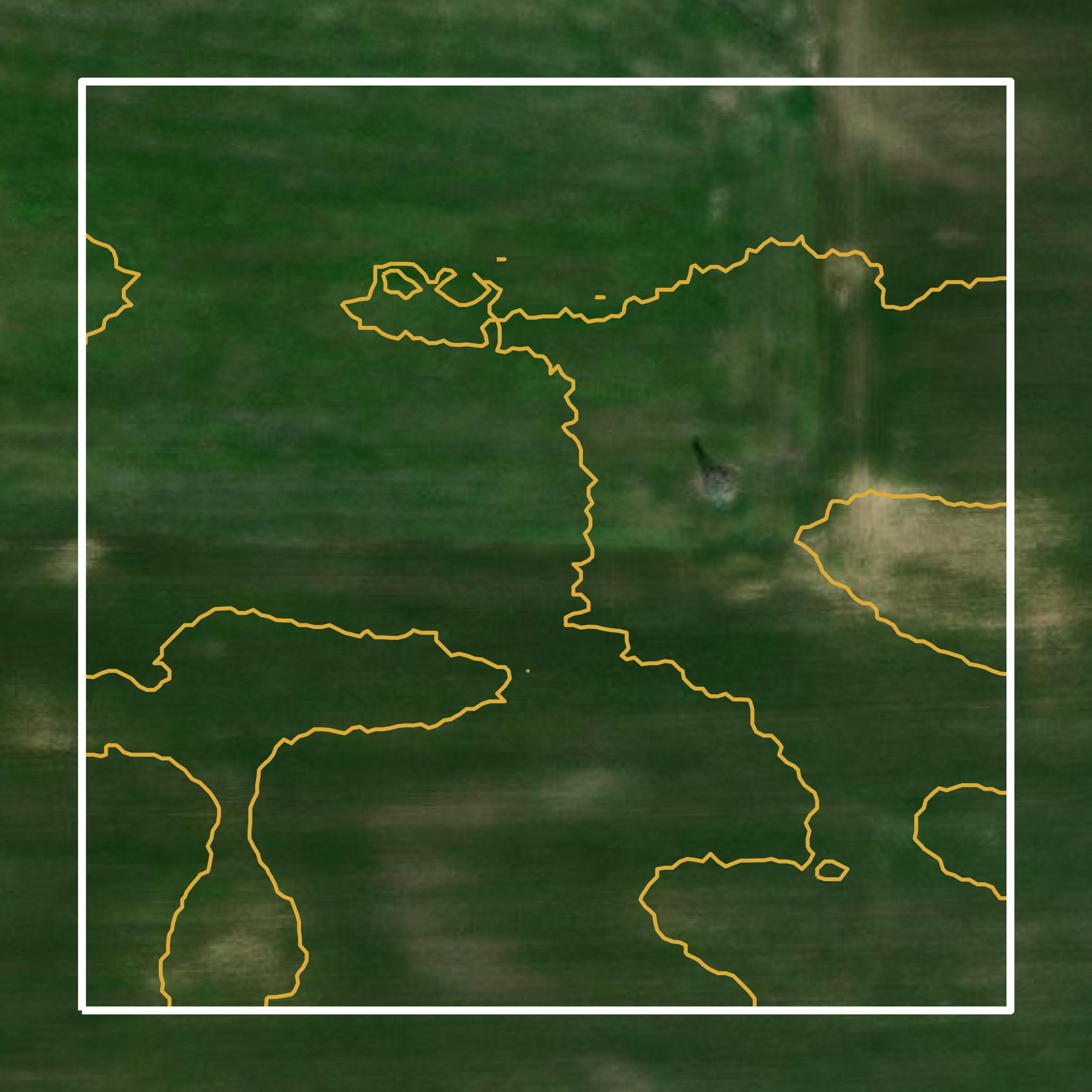 This image shows a contour map in Gallatin County created using GIS data in Equator.