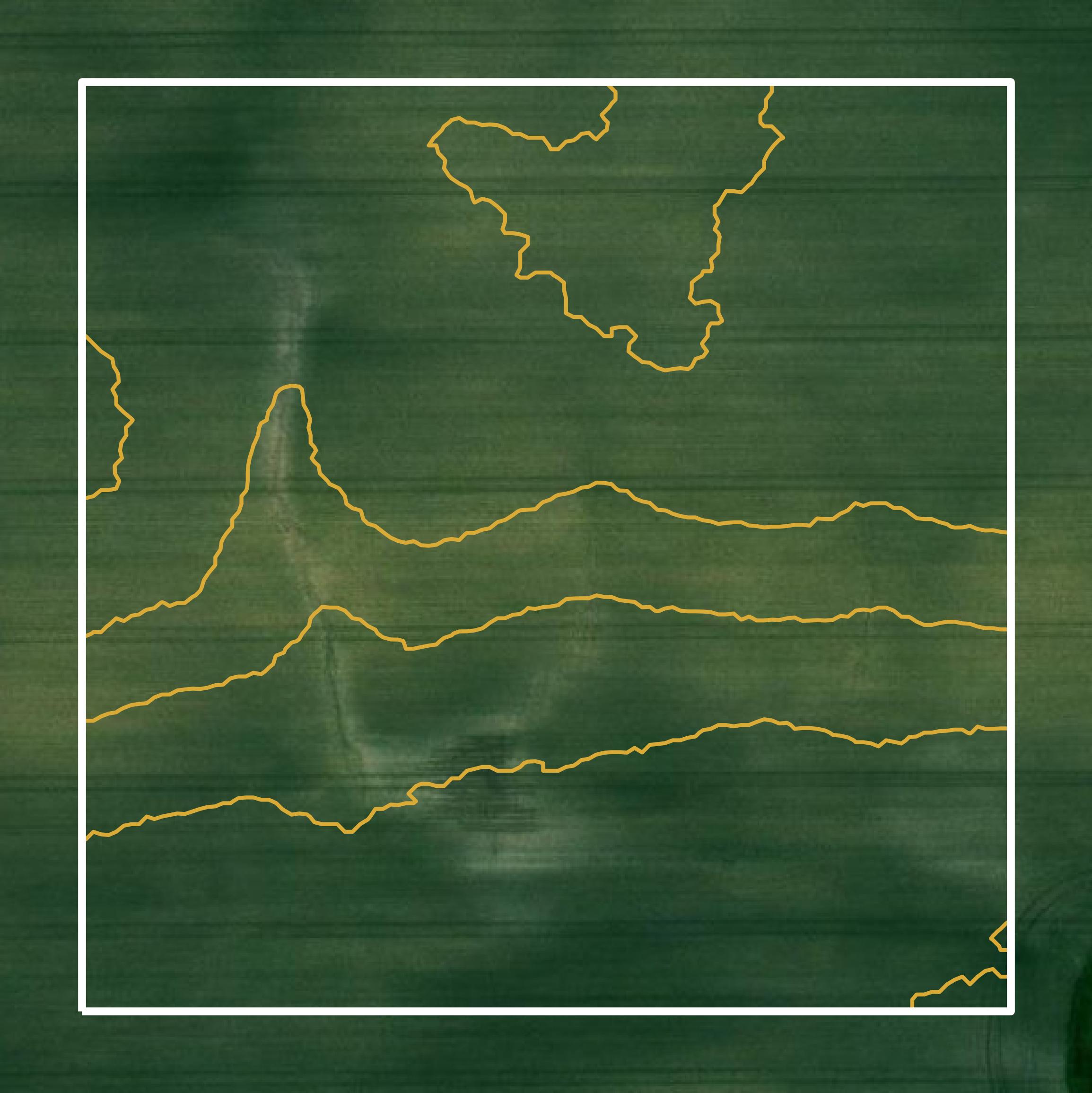 This image shows a contour map in Grundy County created using GIS data in Equator.
