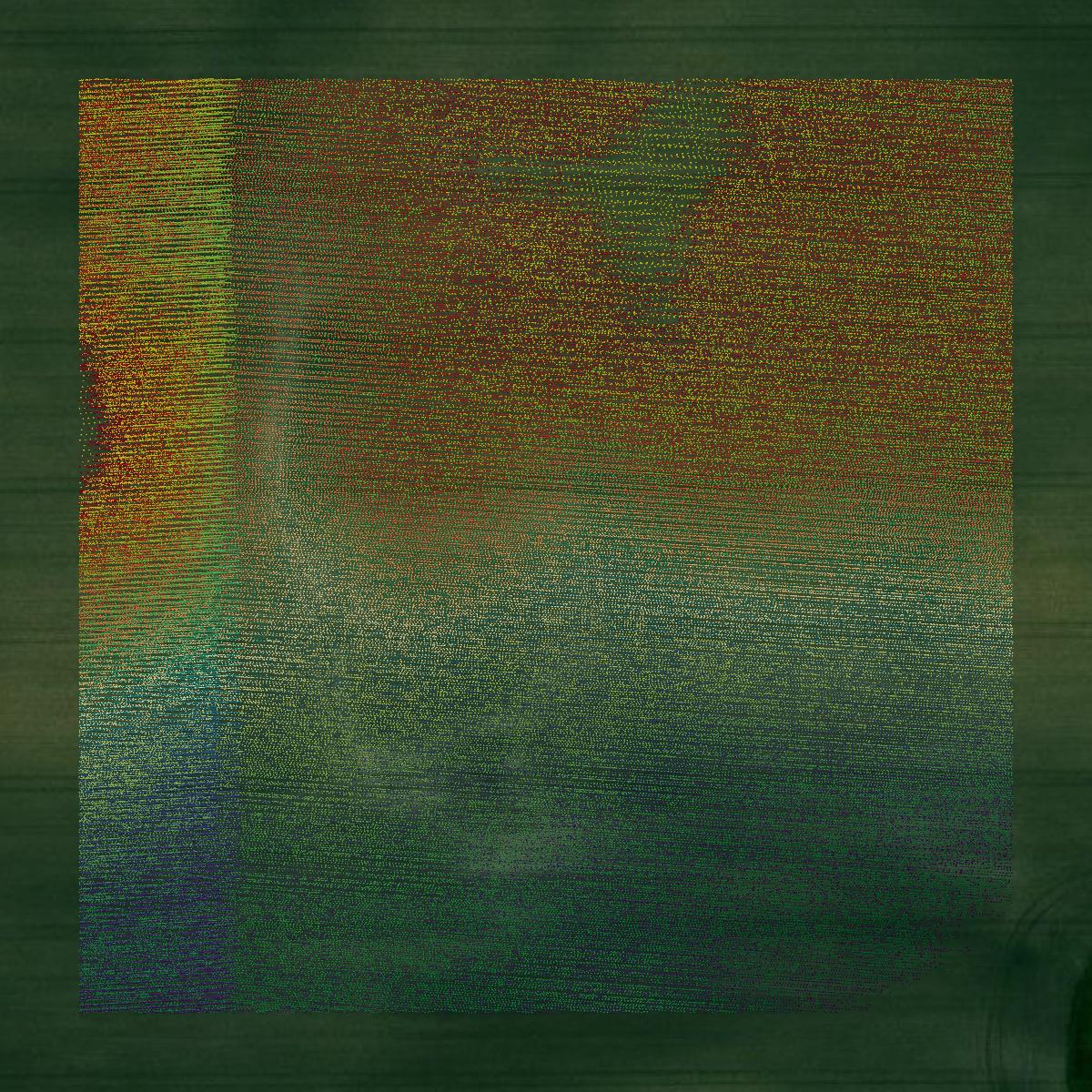 This image shows a LiDAR point cloud in Grundy County created using GIS data in Equator.