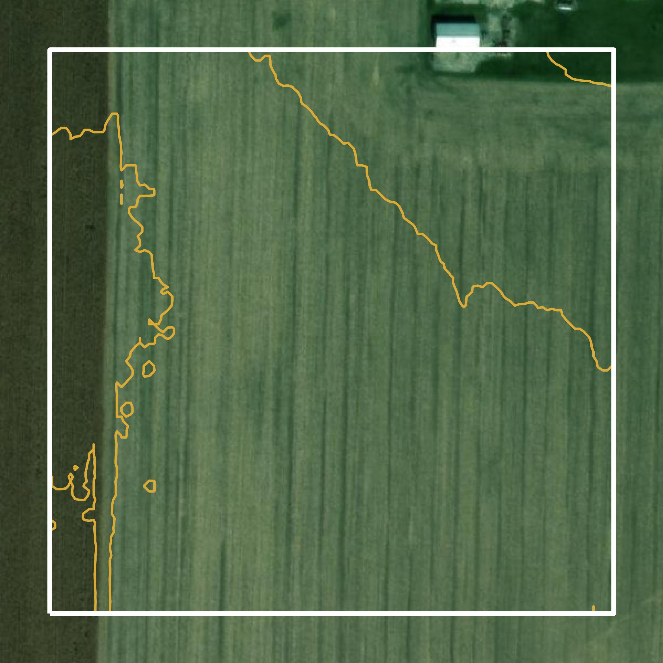 This image shows a contour map in Hancock County created using GIS data in Equator.