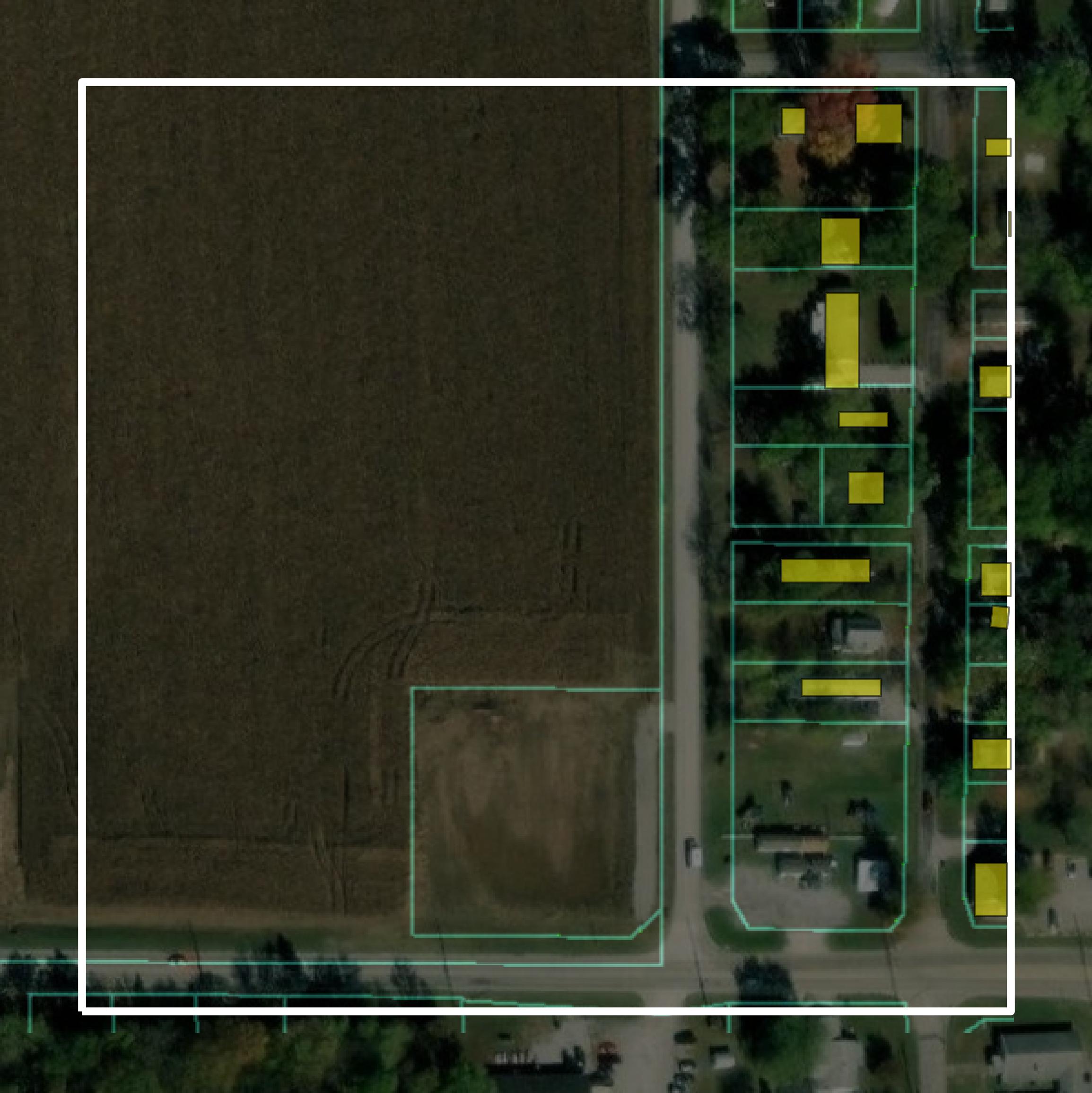 This image shows parcel and building data in Jefferson County created using GIS data in Equator.