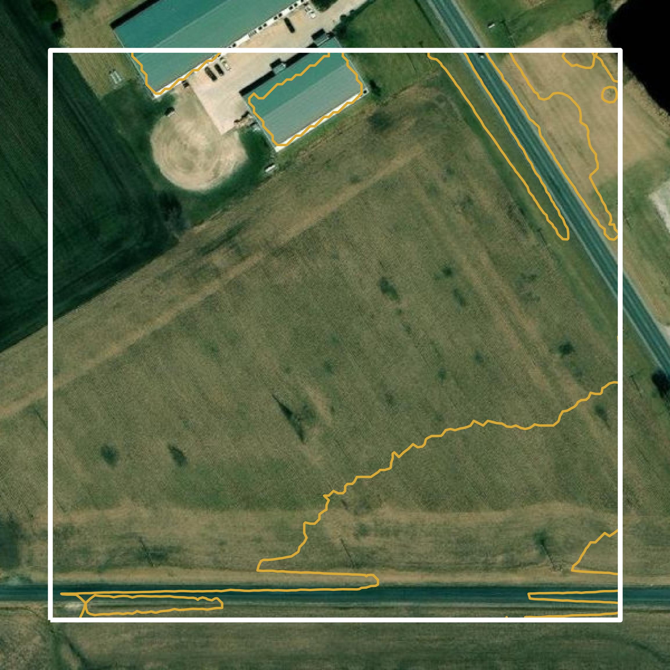 This image shows a contour map in Jersey County created using GIS data in Equator.
