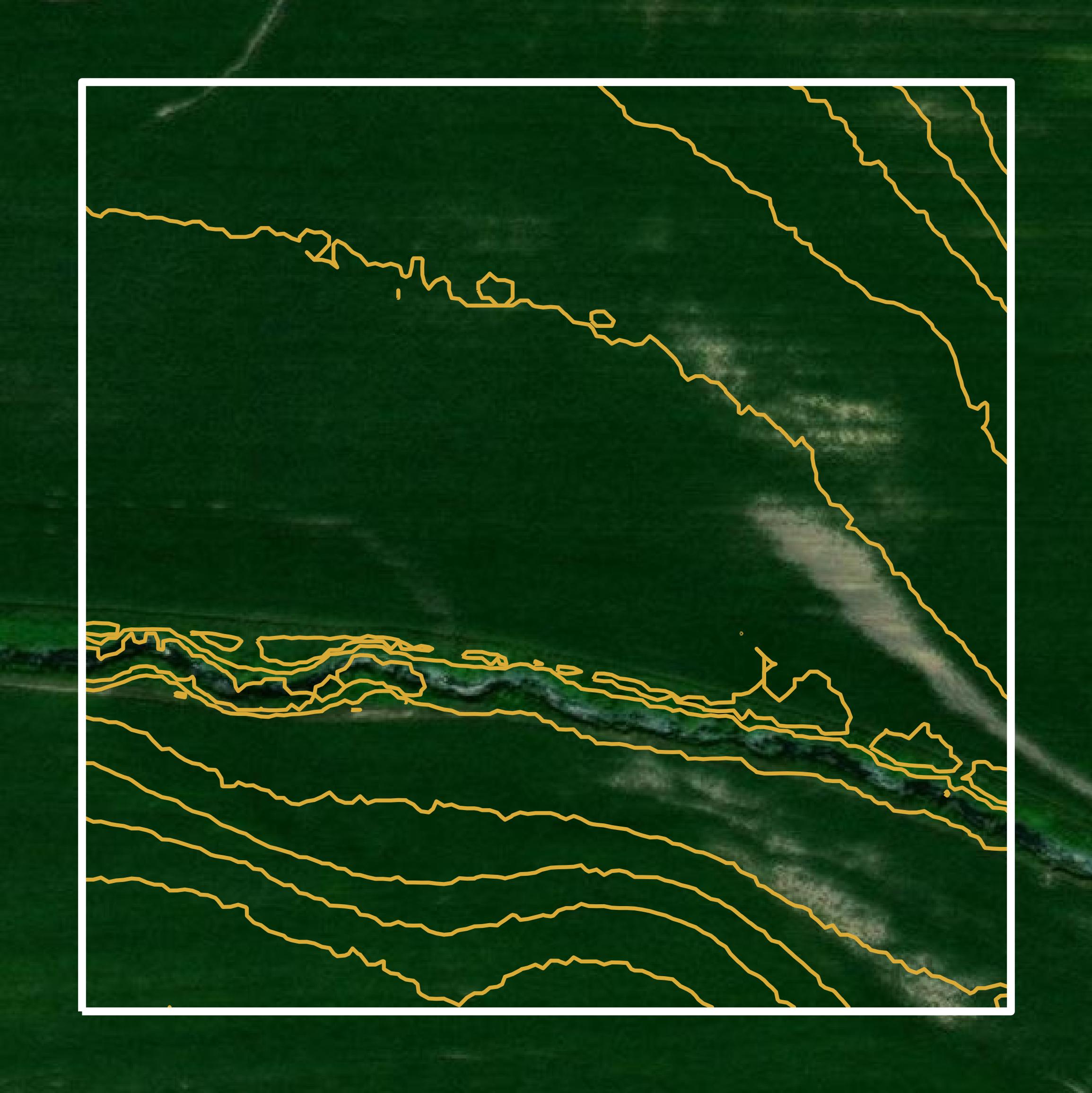 This image shows a contour map in Jo Daviess County created using GIS data in Equator.