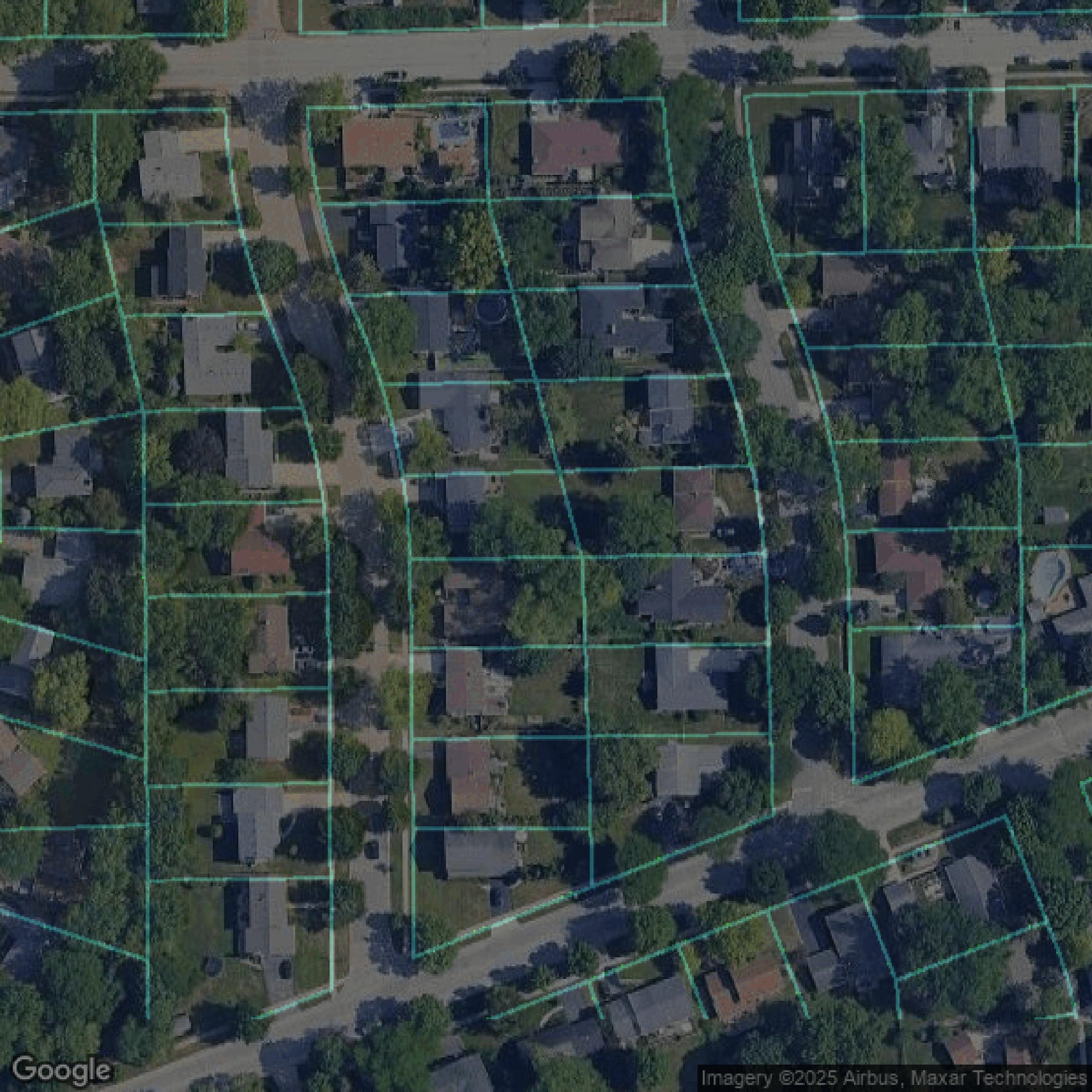 This image shows parcel data in Kane County created using GIS data in Equator.