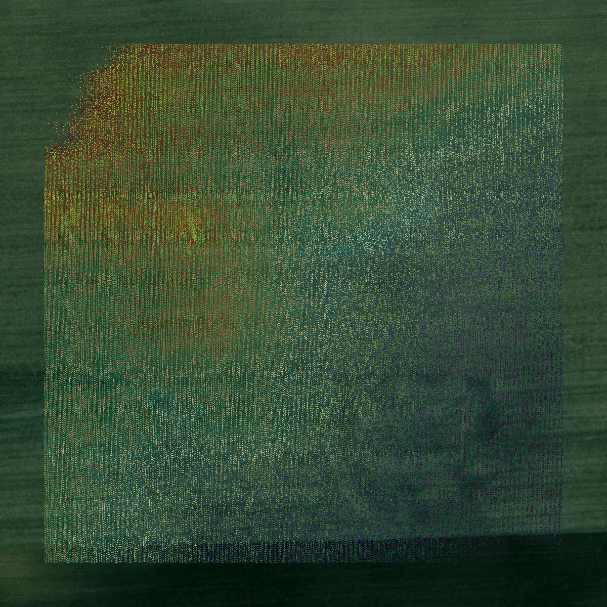 This image shows a LiDAR point cloud in Kankakee County created using GIS data in Equator.