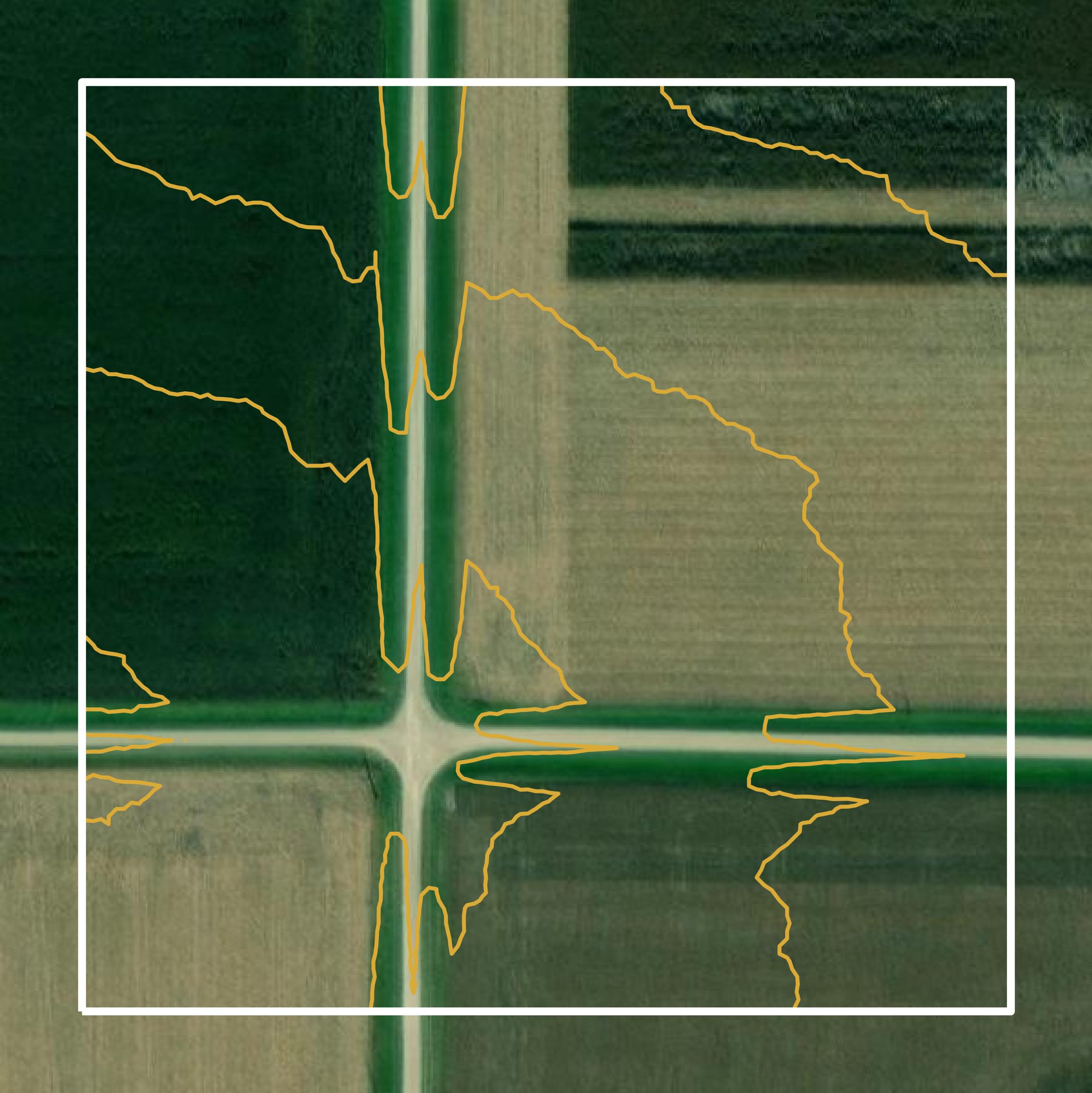 This image shows a contour map in Knox County created using GIS data in Equator.