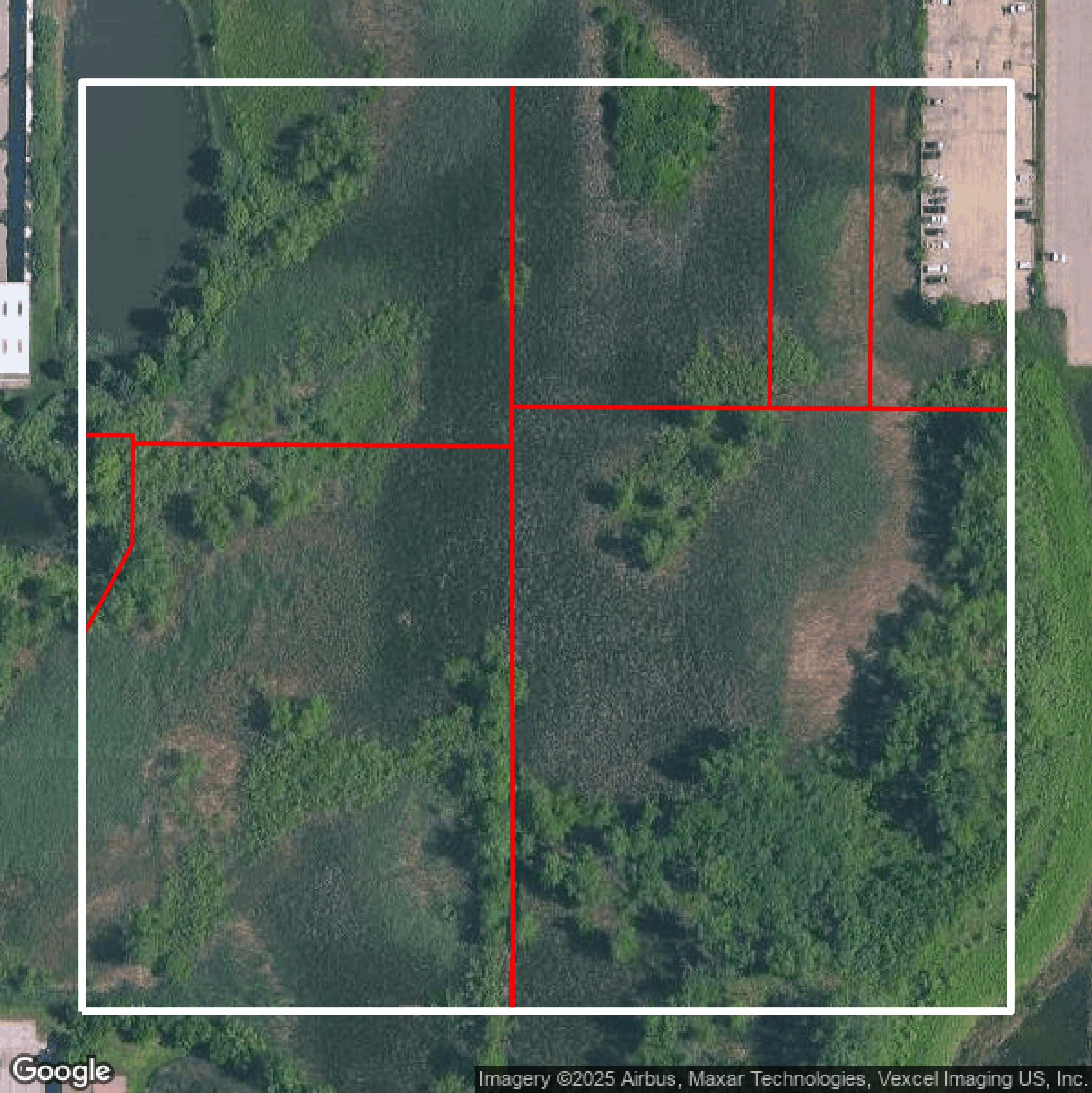 This image shows parcel data in Lake County created using GIS data in Equator.
