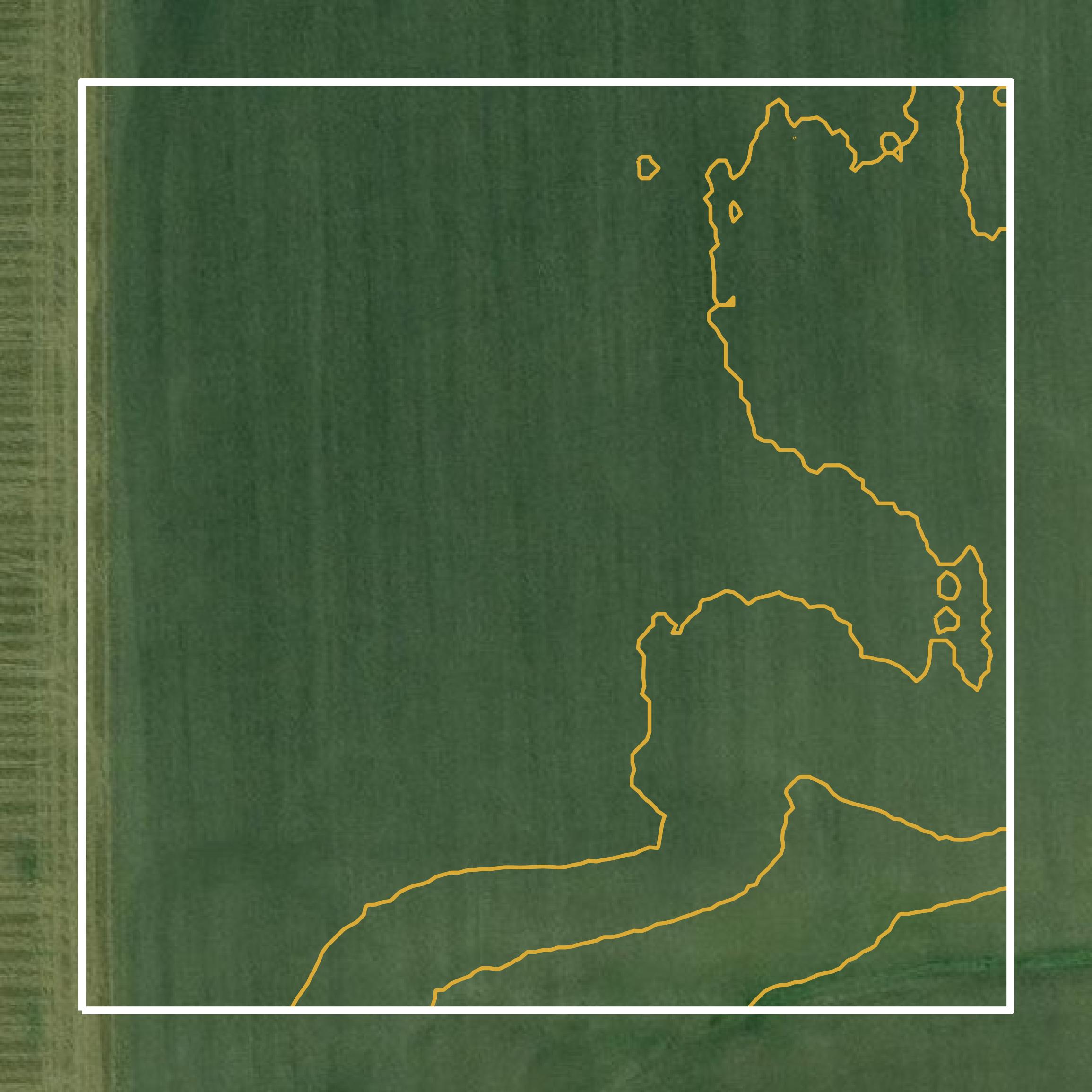 This image shows a contour map in Logan County created using GIS data in Equator.