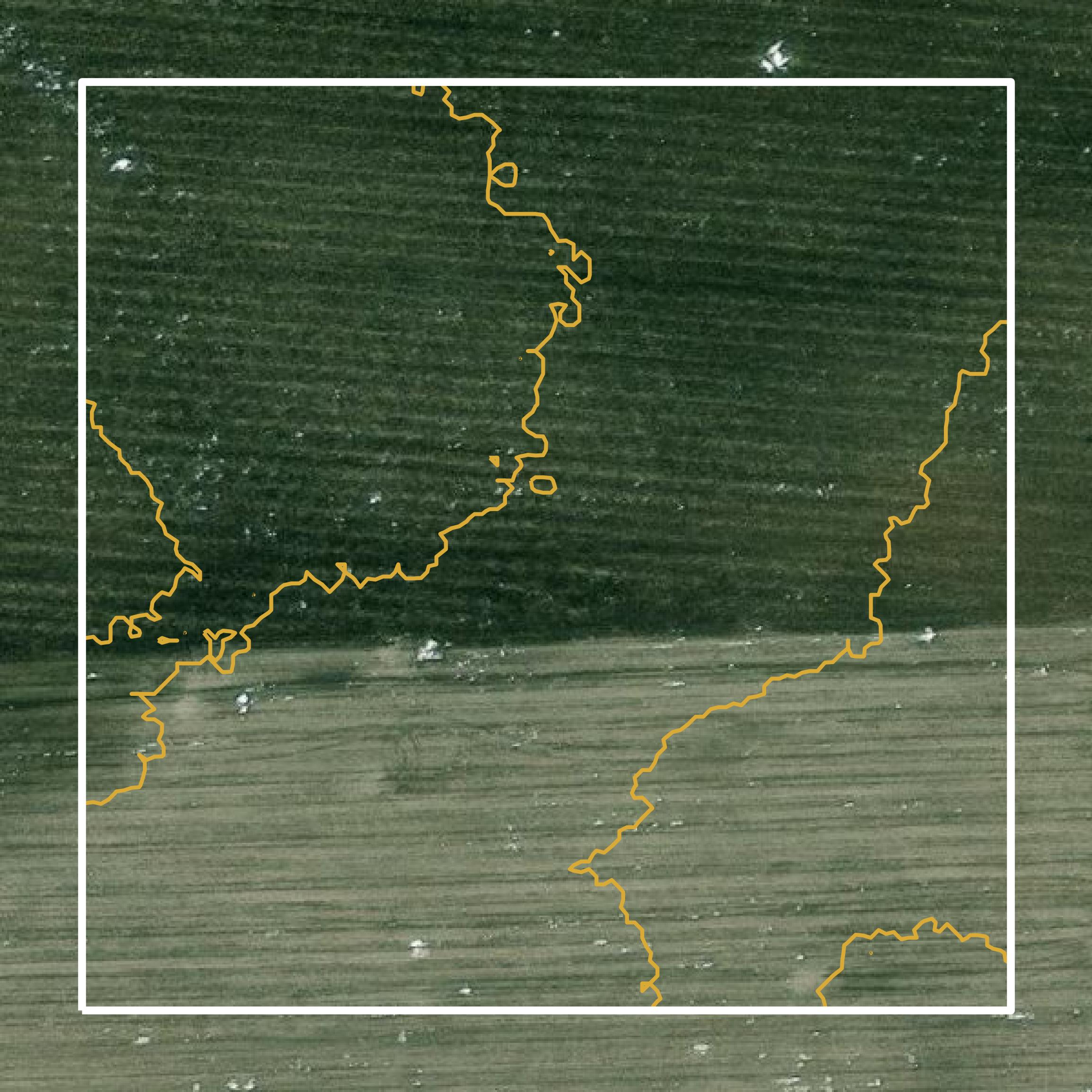 This image shows a contour map in Macon County created using GIS data in Equator.