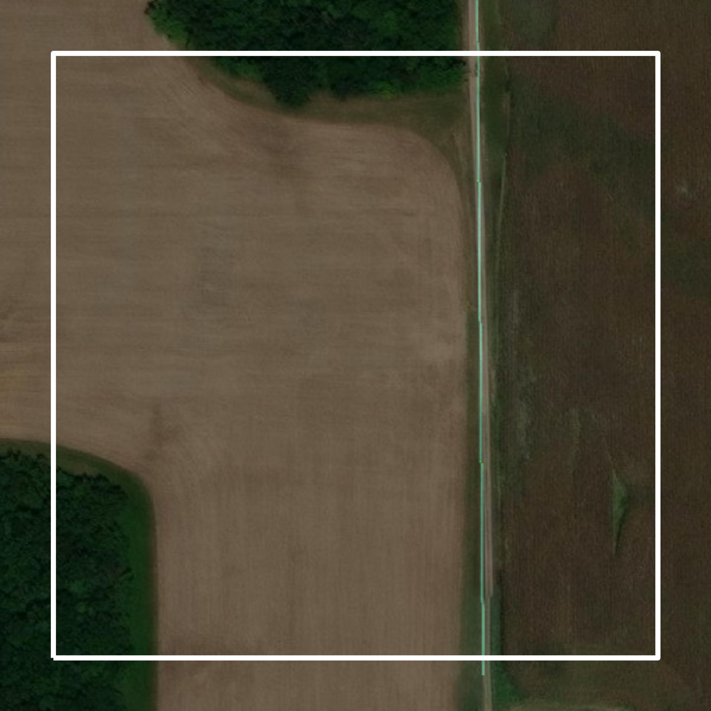 This image shows parcel and building data in Macoupin County created using GIS data in Equator.