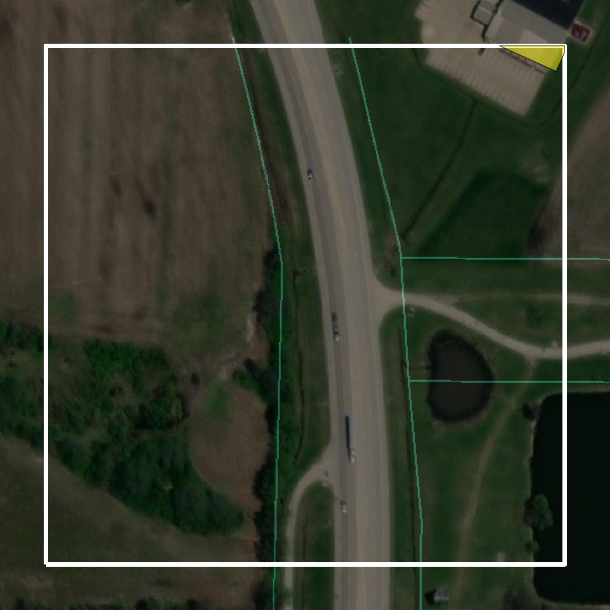 This image shows parcel and building data in Marion County created using GIS data in Equator.
