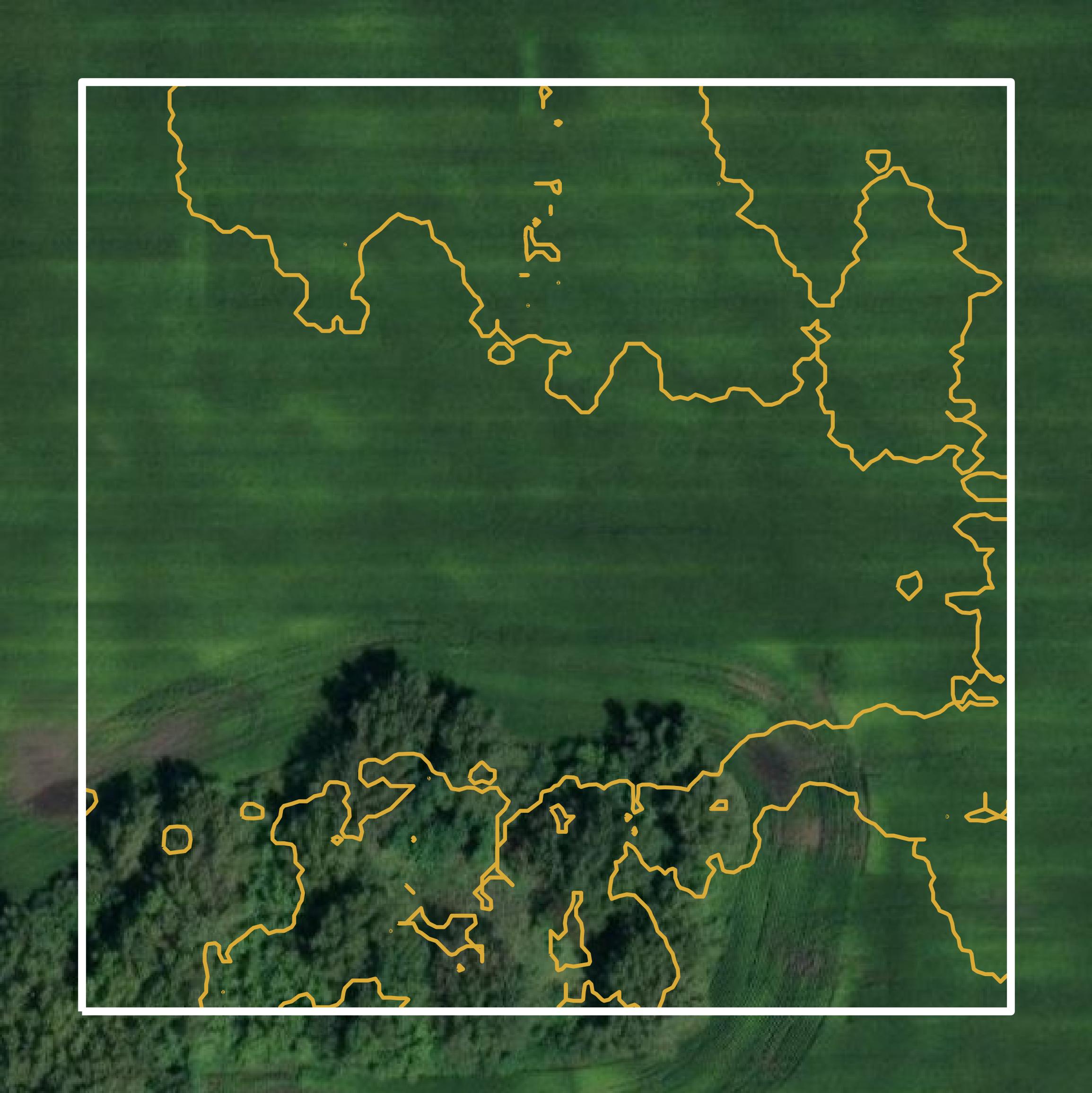 This image shows a contour map in McHenry County created using GIS data in Equator.