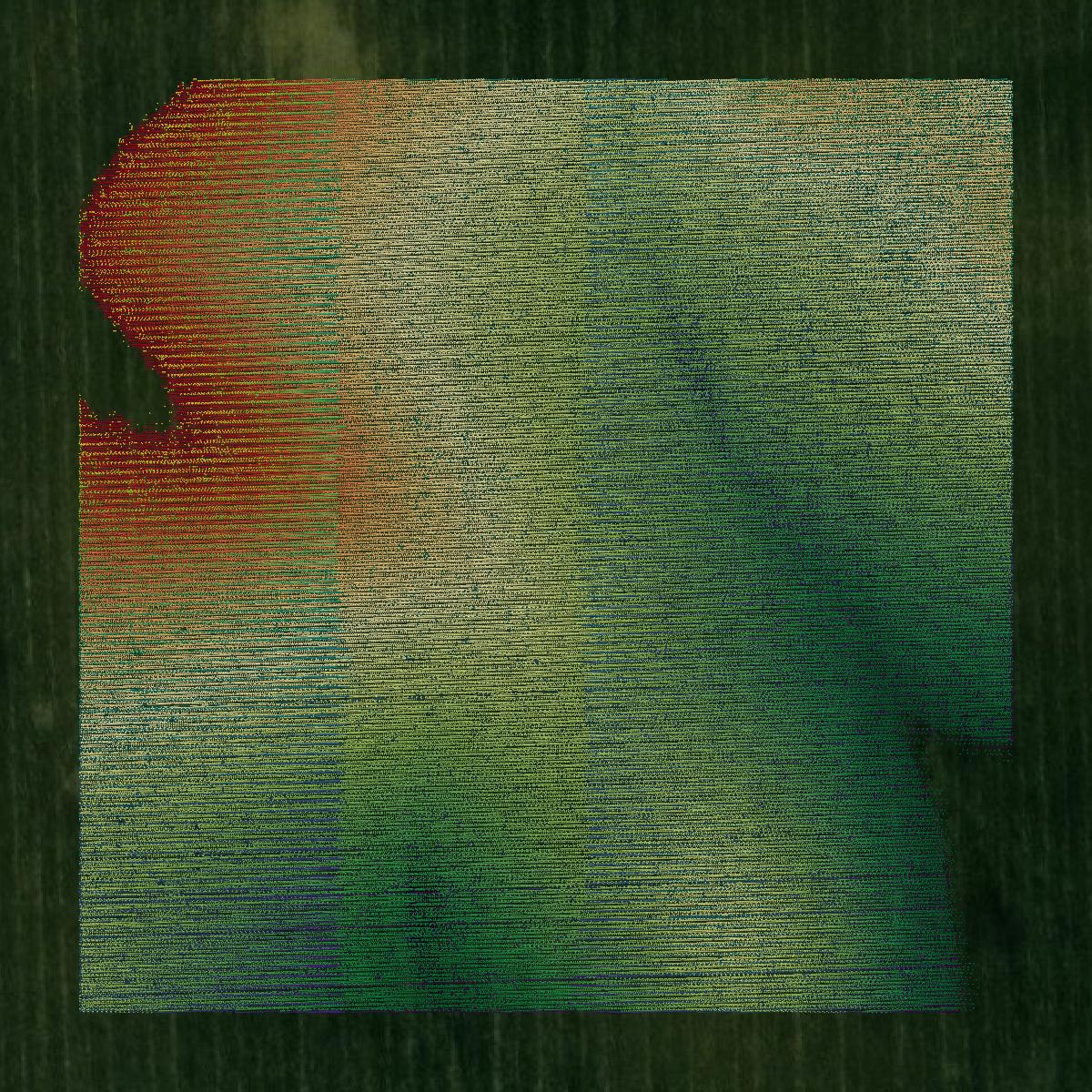This image shows a LiDAR point cloud in McLean County created using GIS data in Equator.