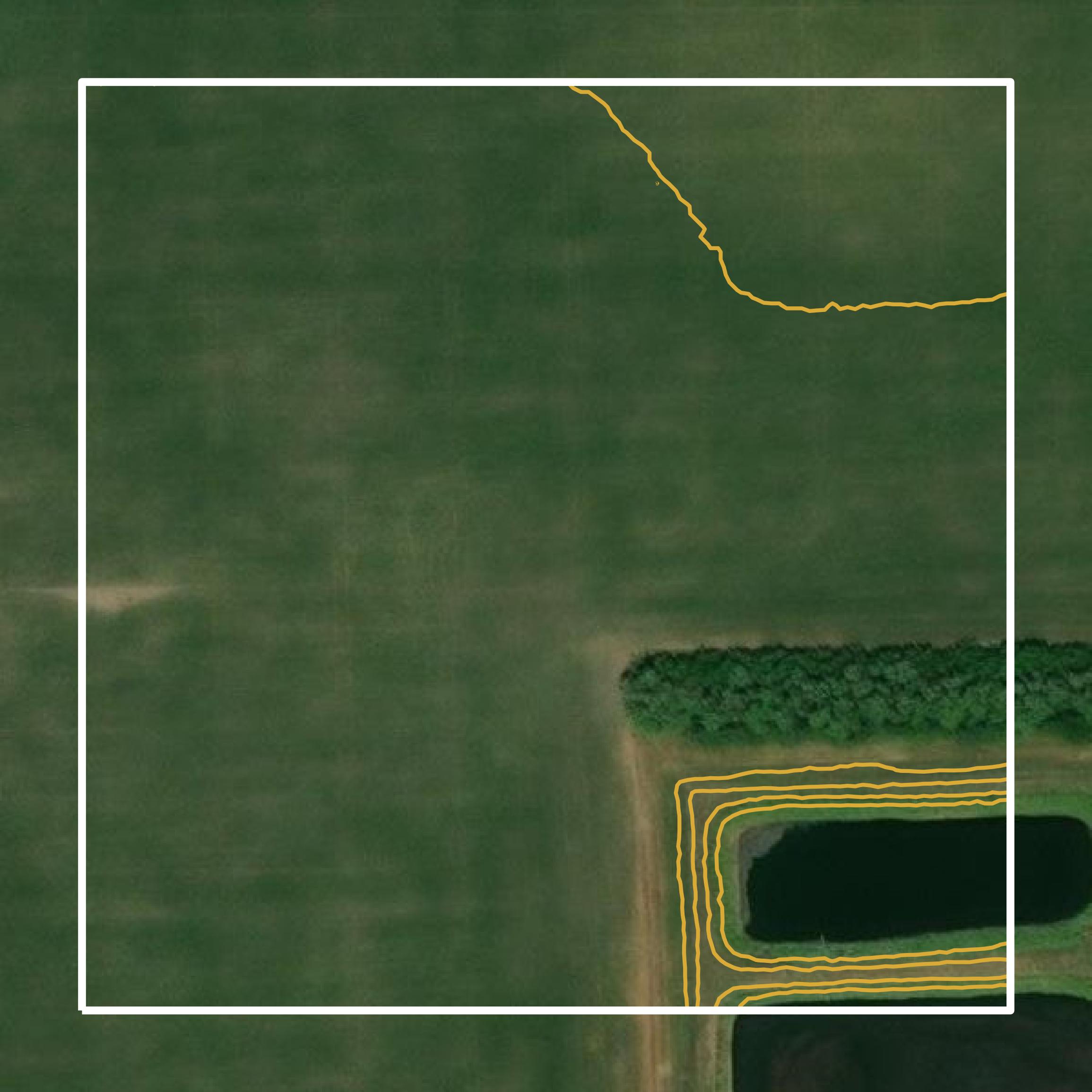 This image shows a contour map in Menard County created using GIS data in Equator.