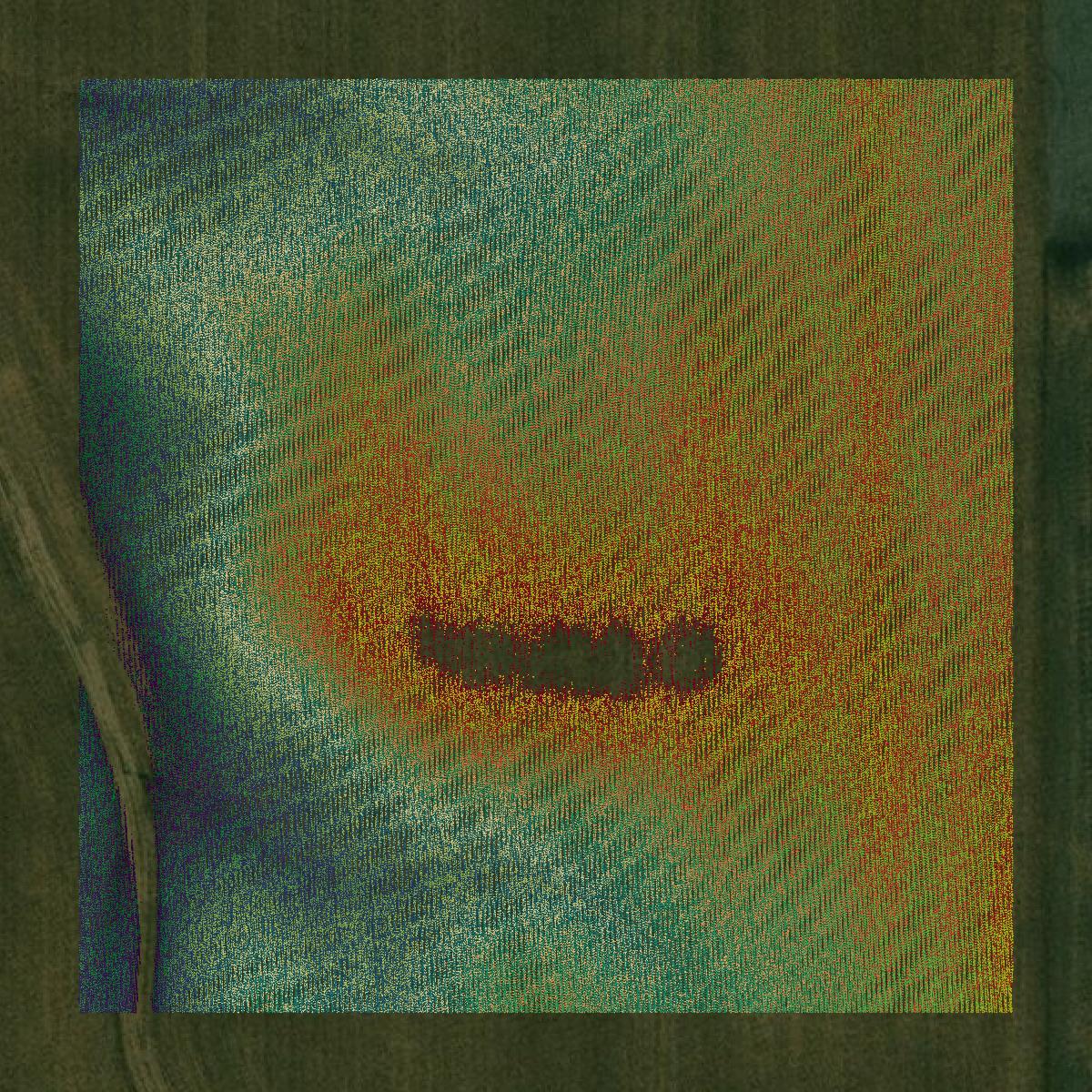 This image shows a LiDAR point cloud in Morgan County created using GIS data in Equator.