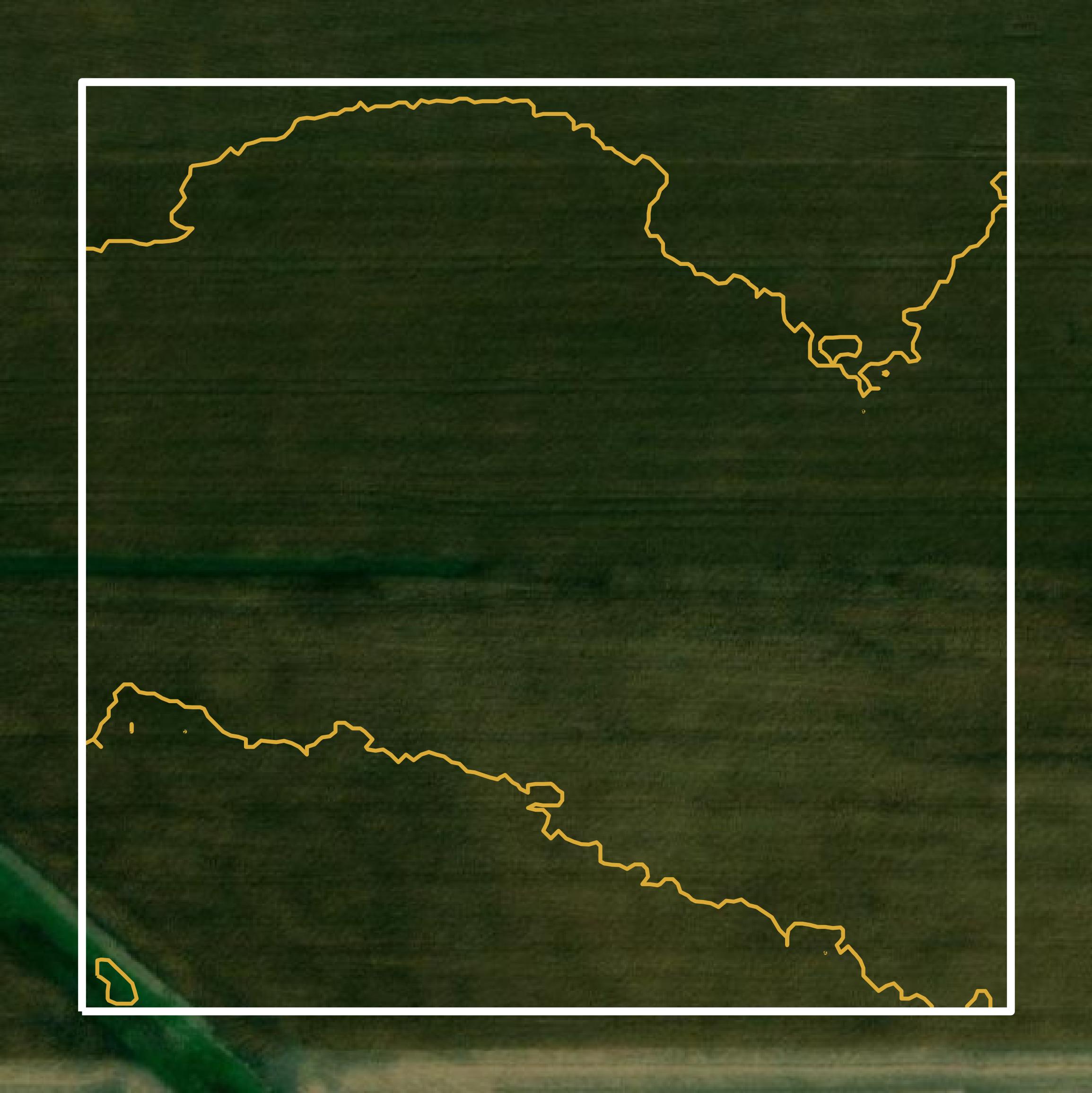This image shows a contour map in Moultrie County created using GIS data in Equator.