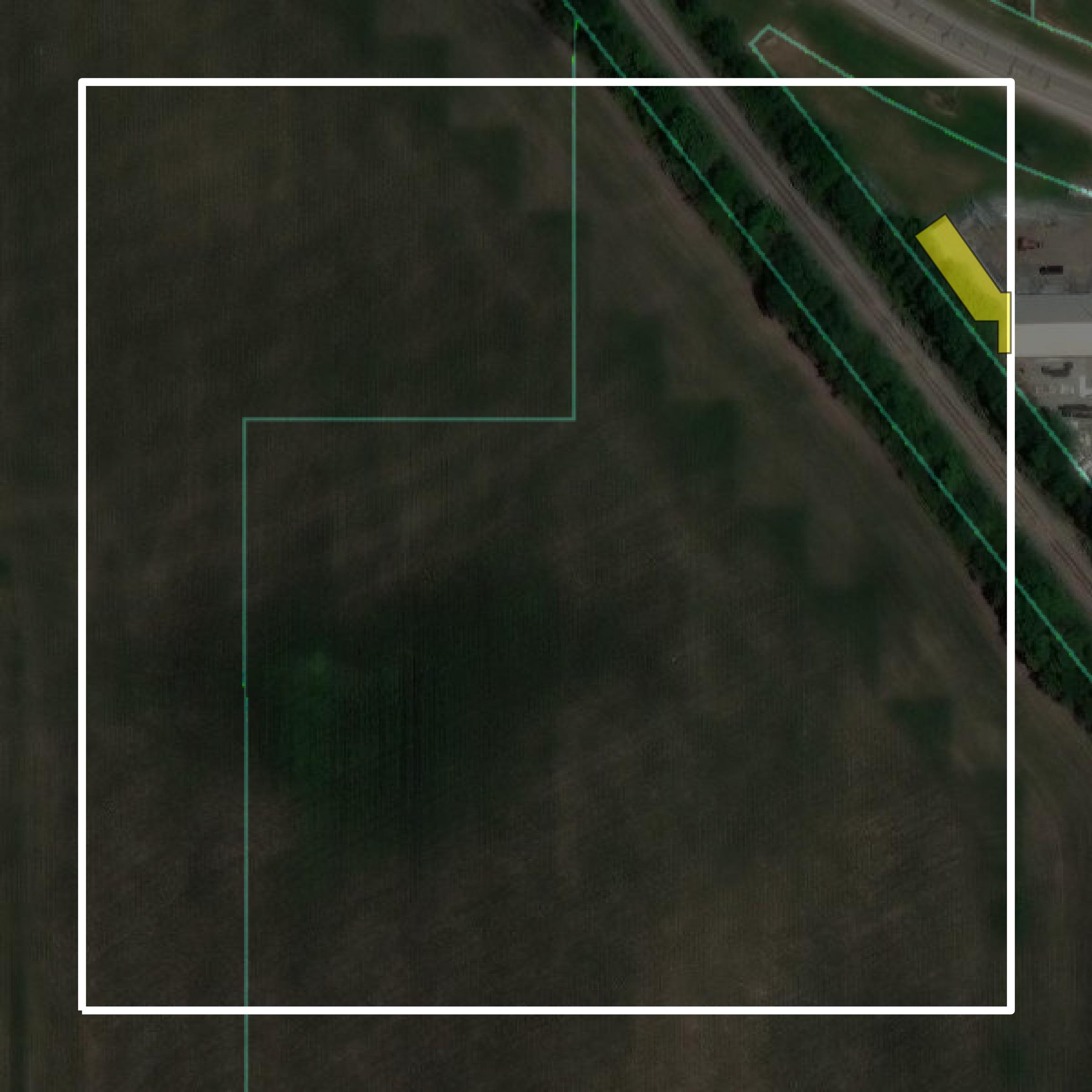 This image shows parcel and building data in Moultrie County created using GIS data in Equator.