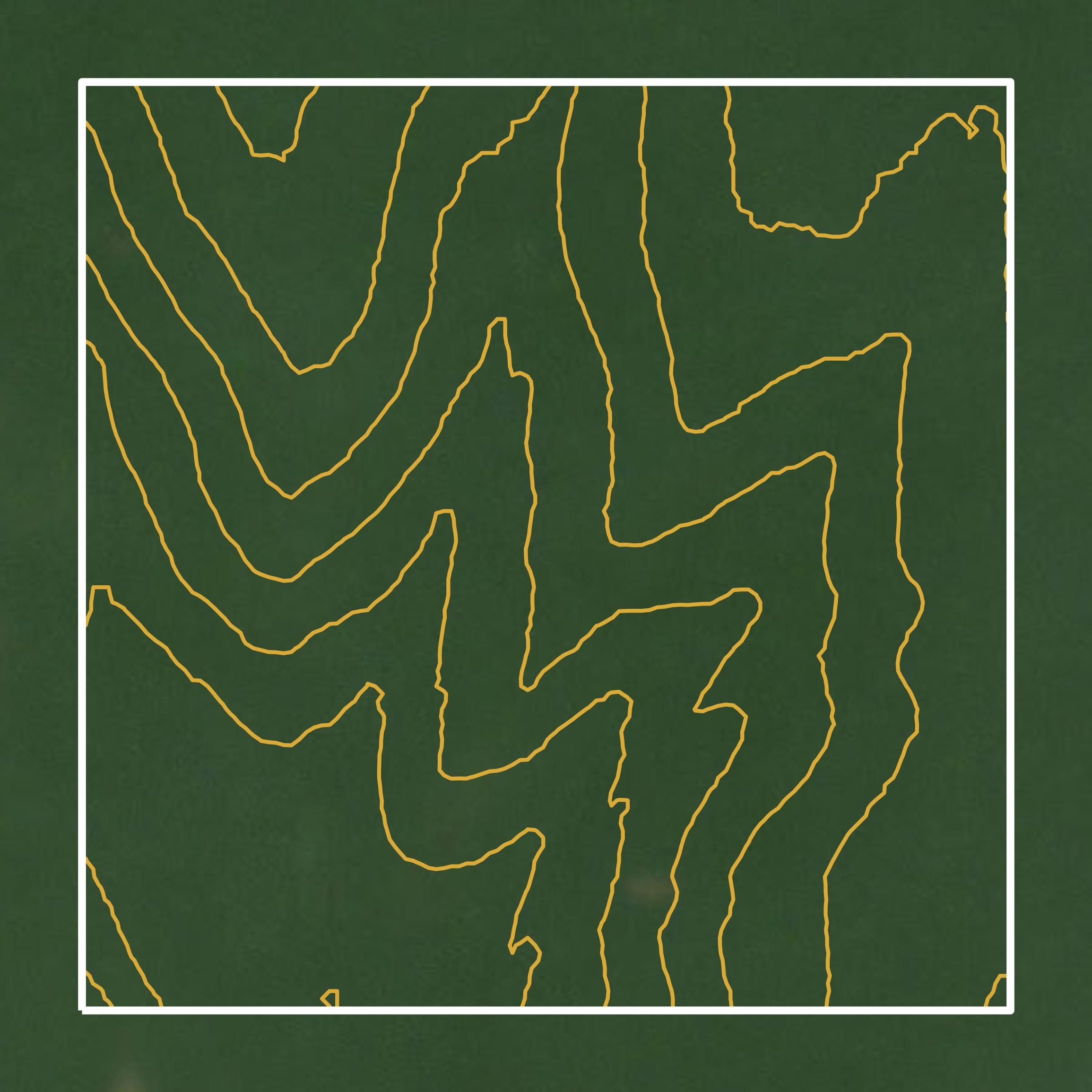This image shows a contour map in Peoria County created using GIS data in Equator.